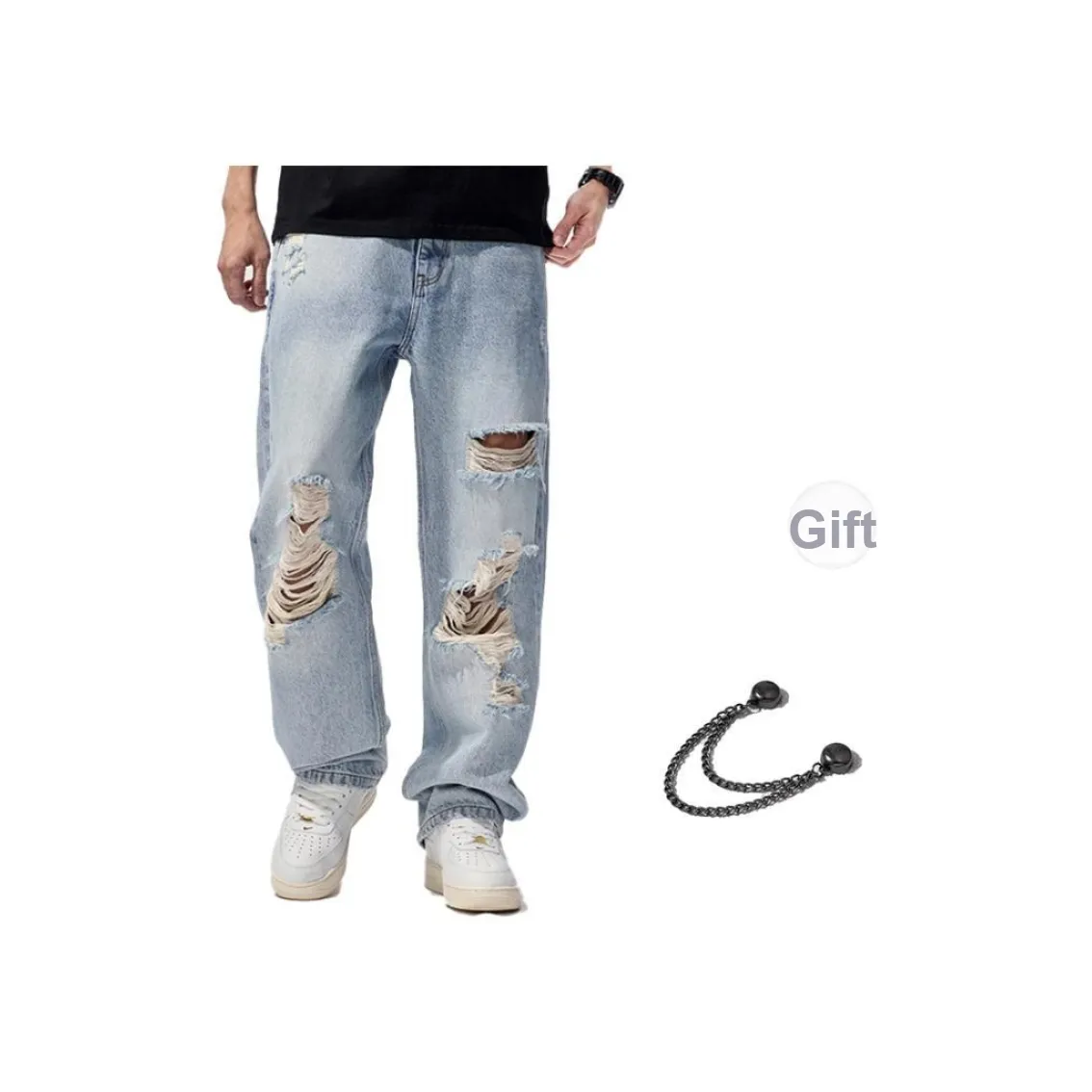 JHO Светло-синие унисекс джинсы