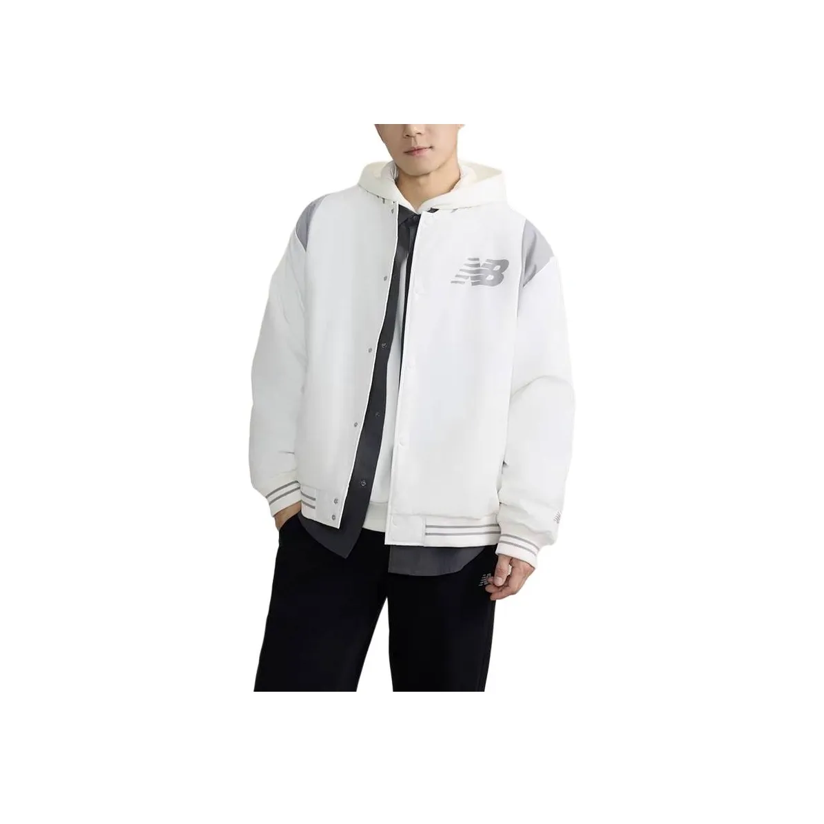 New Balance совместный бренд хлопковый пуховик мужской белый
