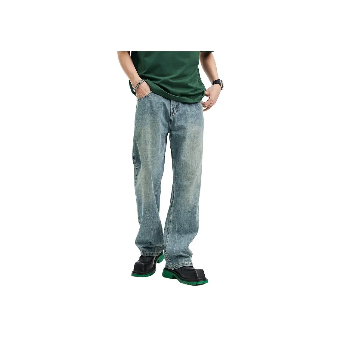 LEIGHZ Blue Unisex Jeans LEIGHZ Синий Унисекс Джинсы