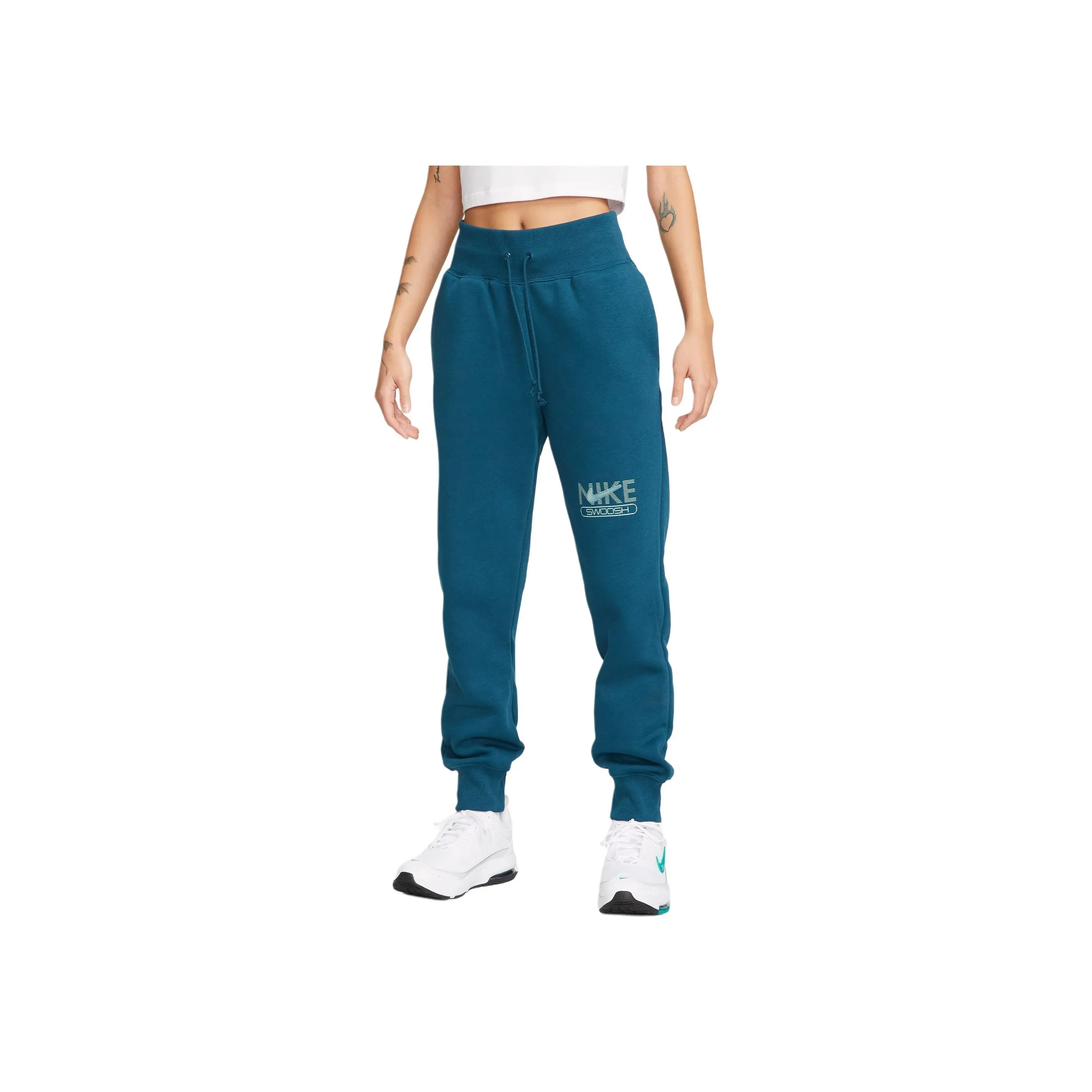 Nike SportswearSwoosh Casual Pants Women's Linen Blue/Foam Mint Green