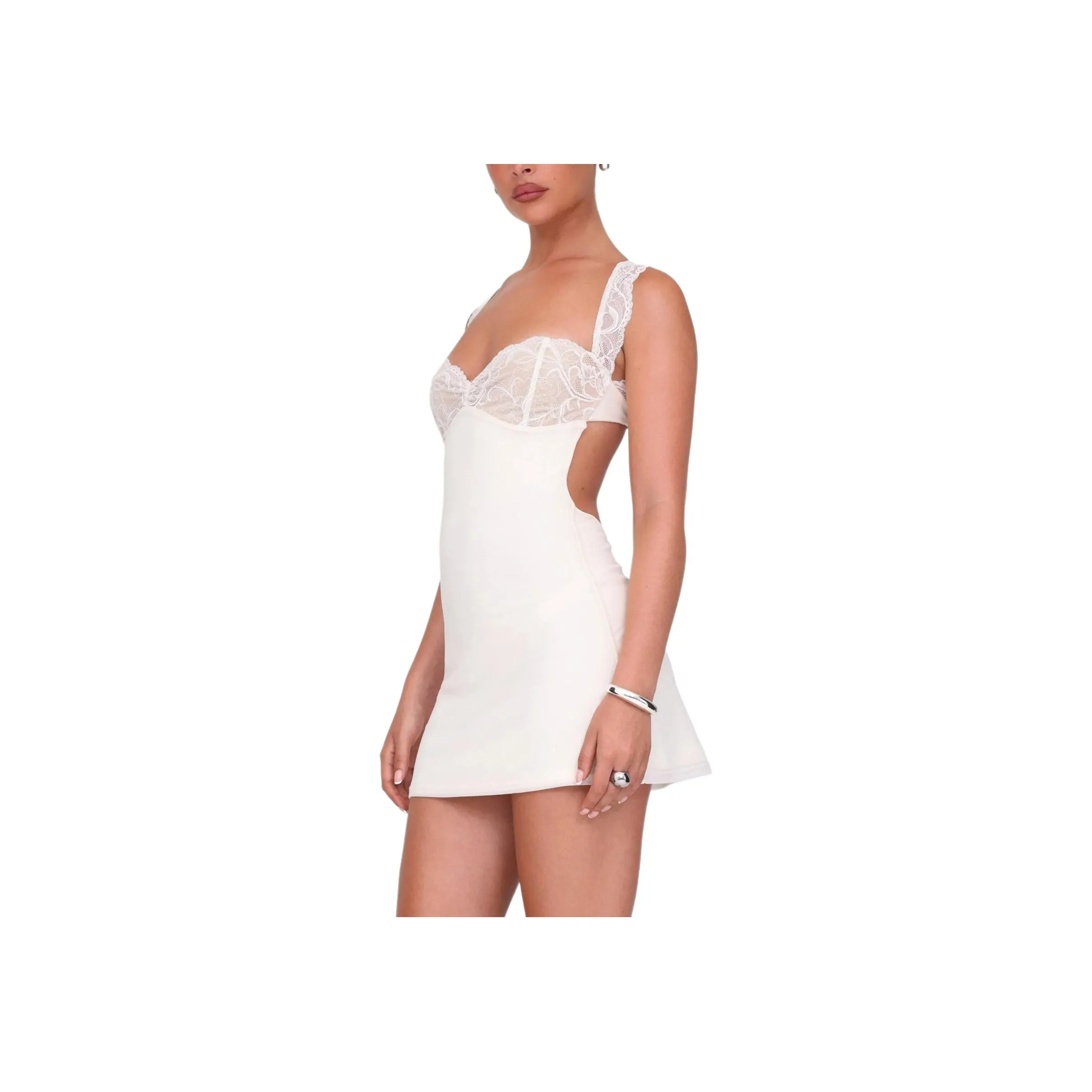 Tiger Mist NYOMI MINI DRESS Slip Dress Women's Neutral Color