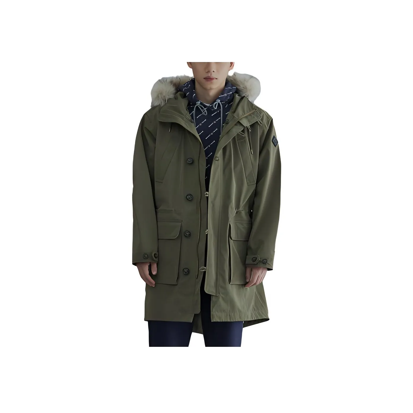 GANT Хлопковый пуховик Мужской Армейский зеленый