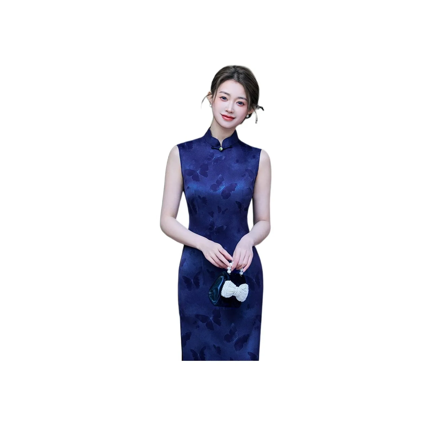 ENEESSI Spring Summer Release Cheongsam Women's Dark Blue