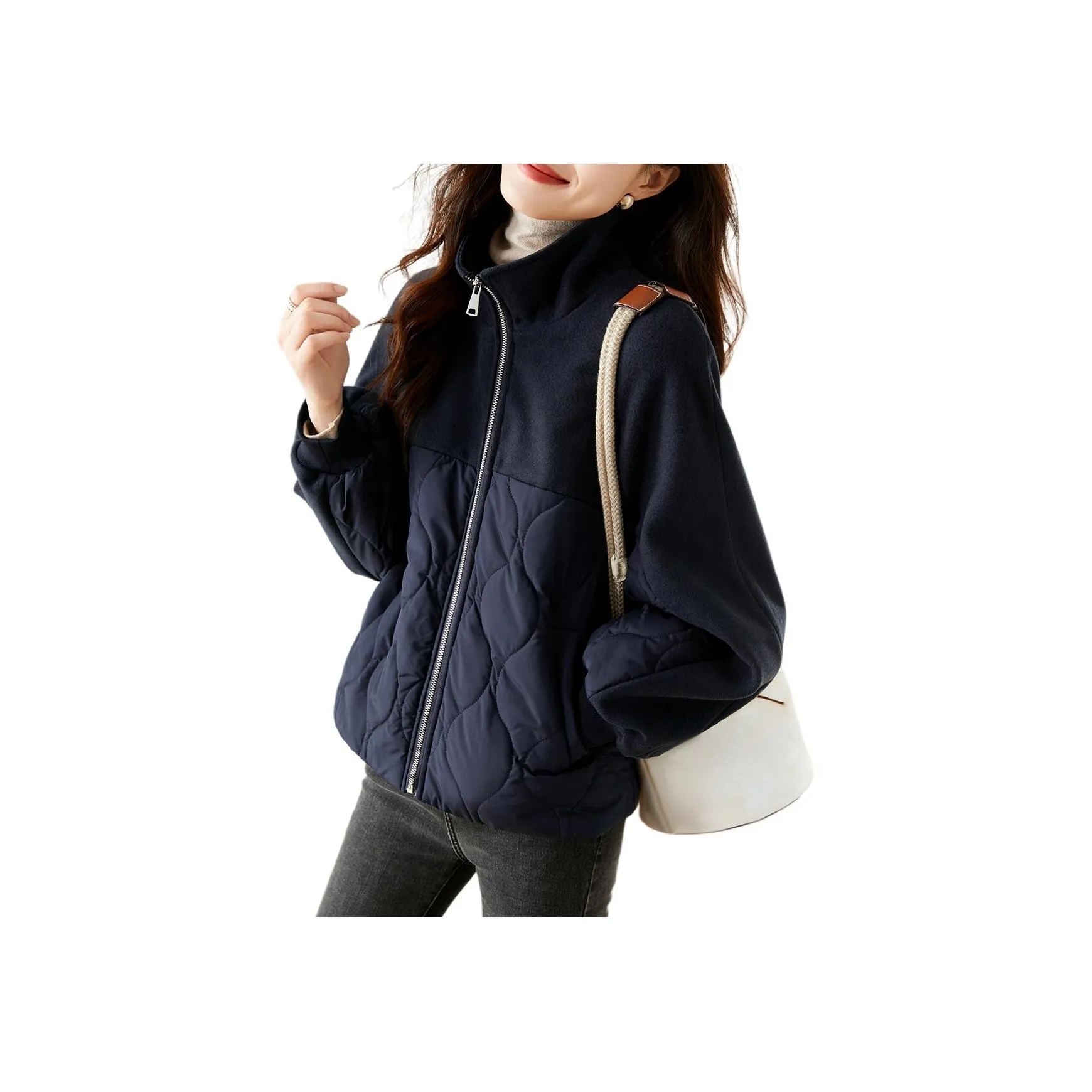 XWI Puffer Jackets Women's Navy Blue