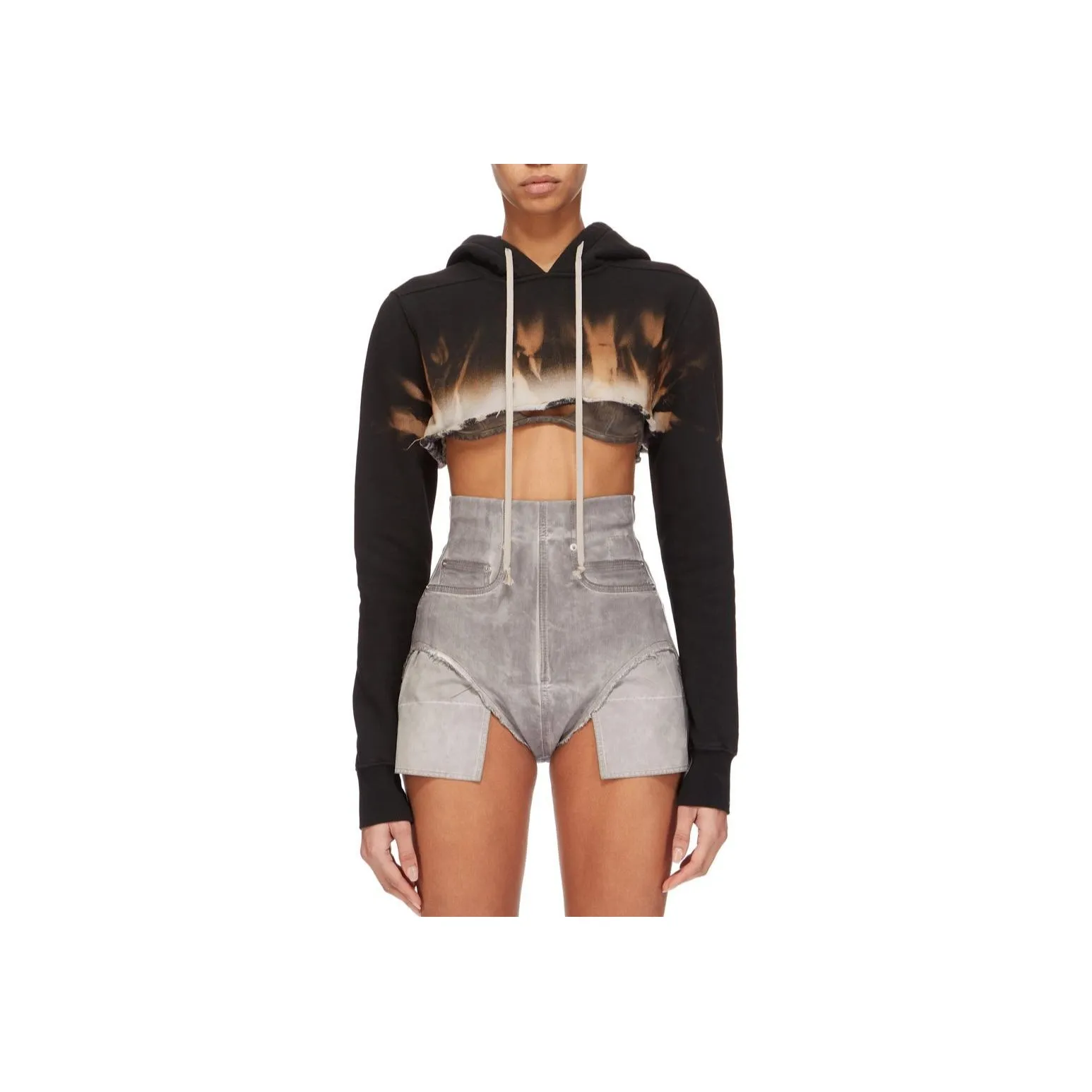Rick Owens DRKSHDW Cropped Hoodie