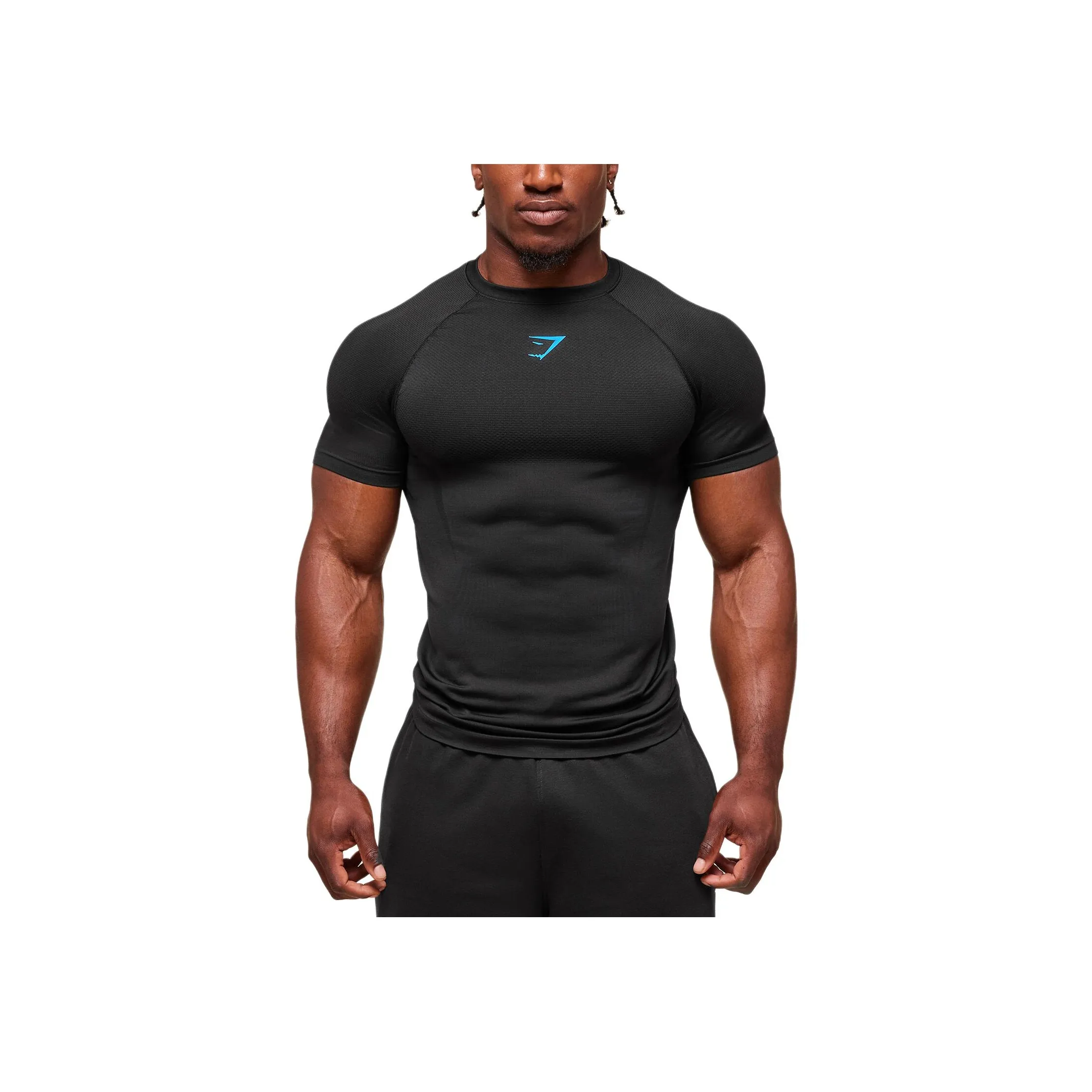 GYMSHARK Onyx 5,0 Бесшовная футболка мужская