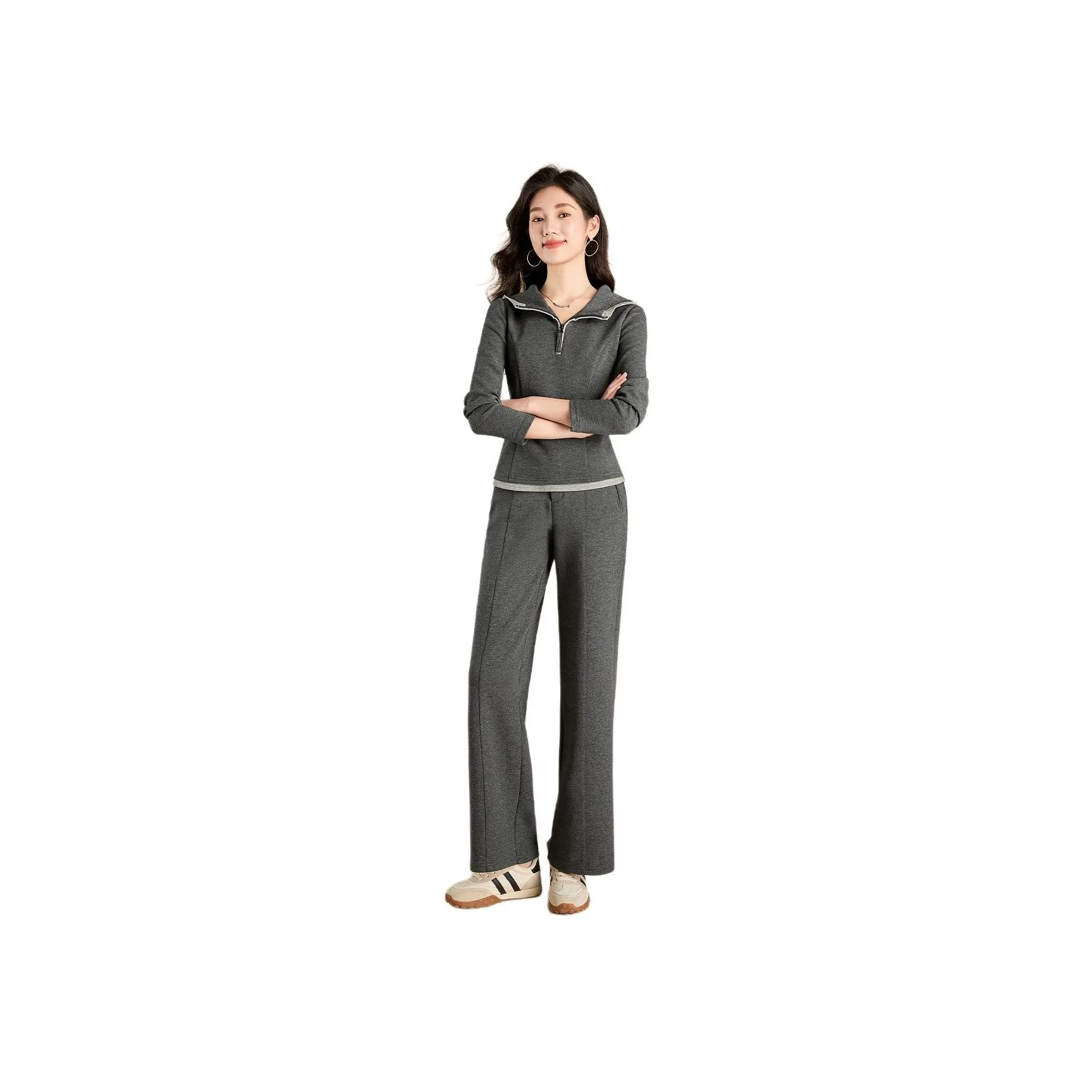 Mylan Spring, Fall Casual Suit Regular Women's Gray Collection Brand, Stay Updated With Event Alerts