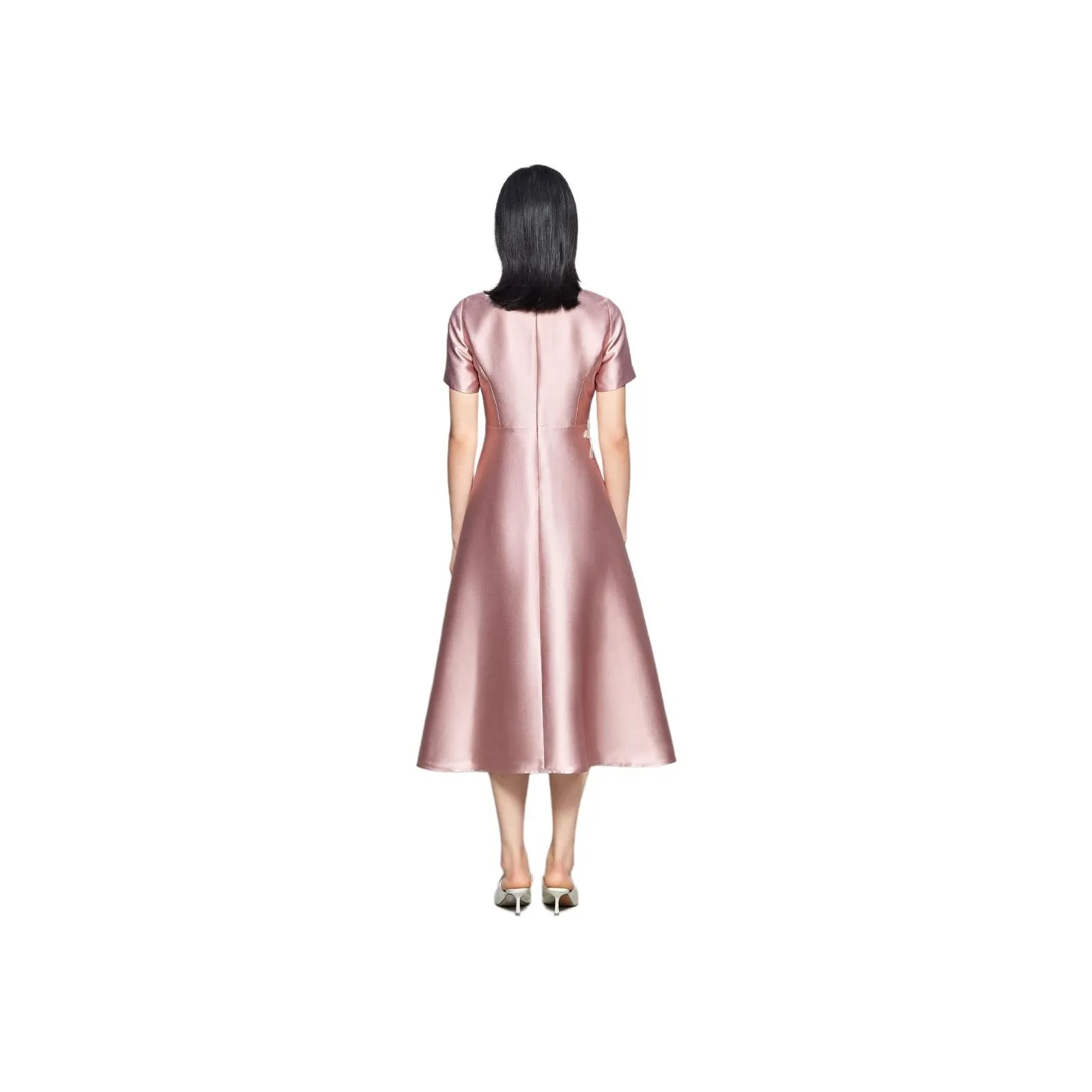 BBLLUUEE Short Sleeved Dress Women's Rouge Pink