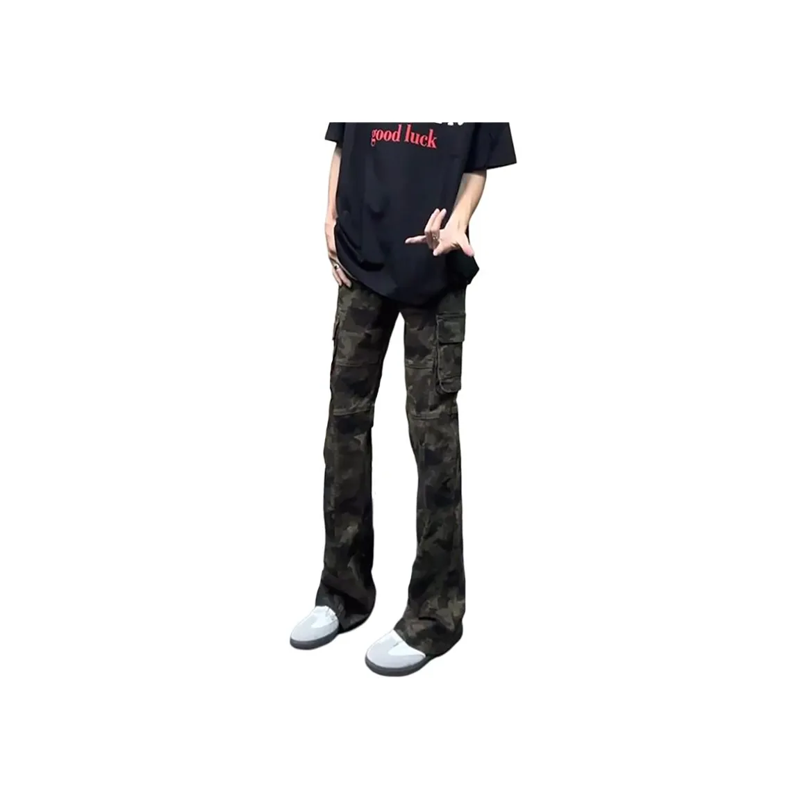 M JEANS STUDIOS 7 Армейский зеленый Унисекс Джинсы