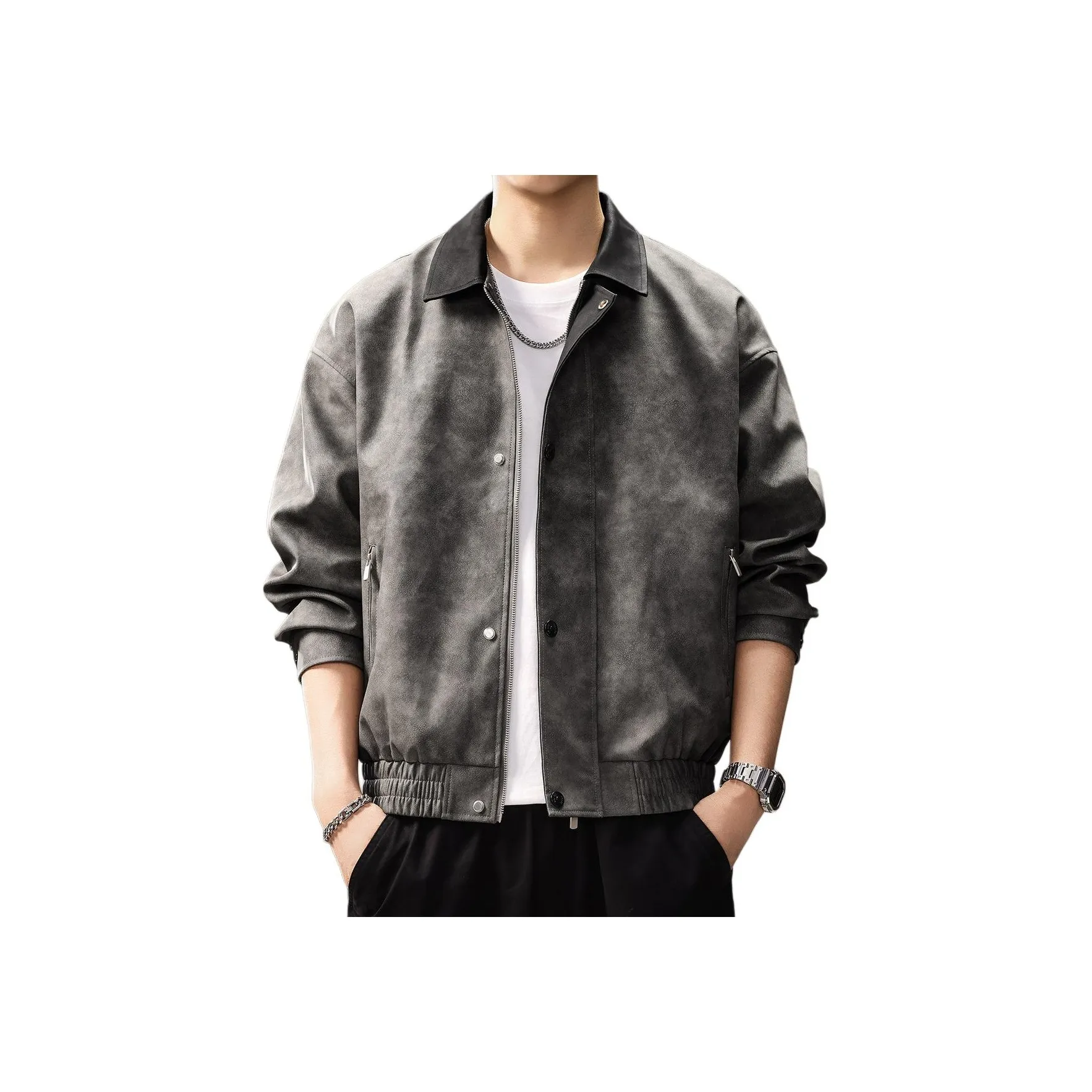 GUISE Осенний кожаная куртка унисекс