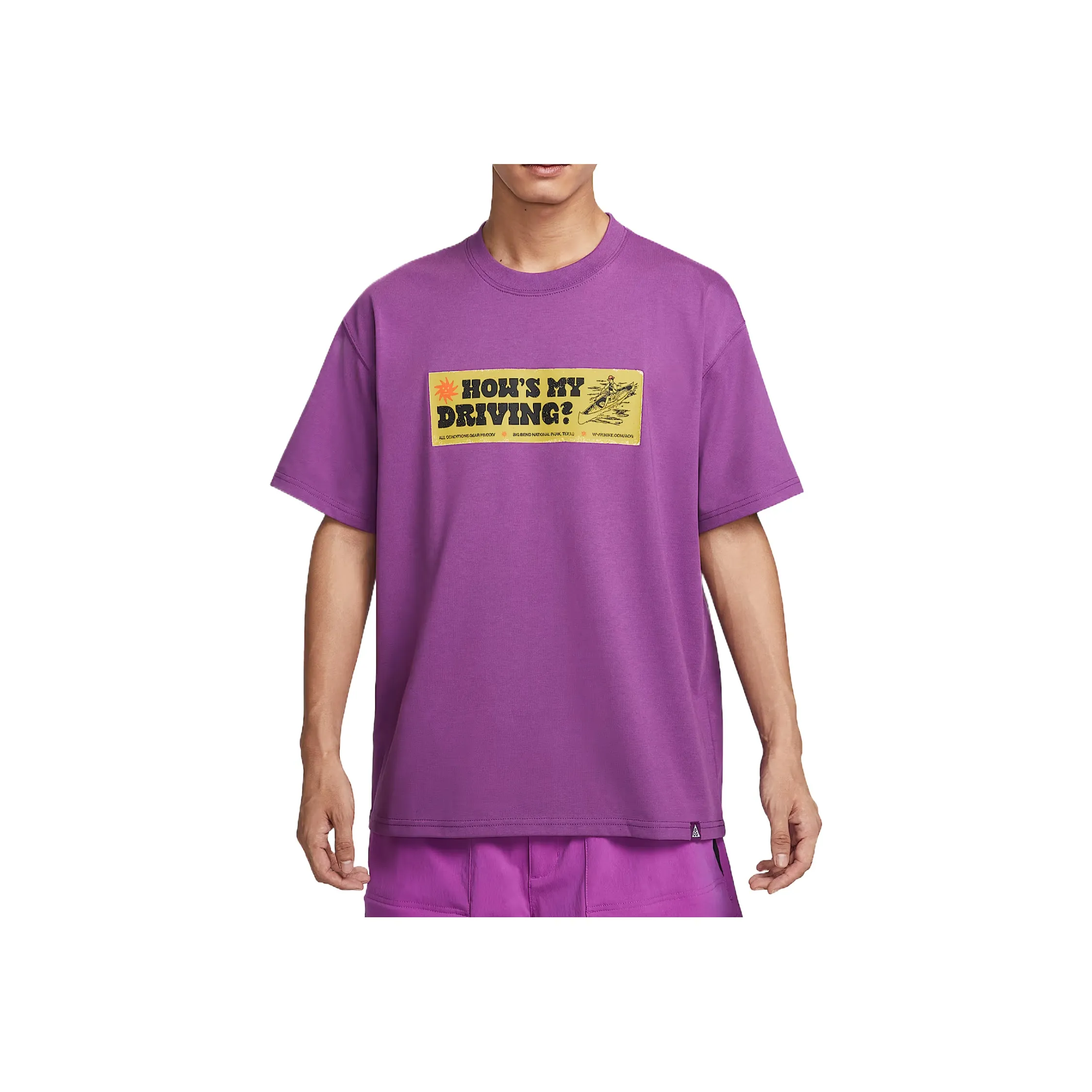 Nike ACG Ягодно-красный Мужской T-Shirt