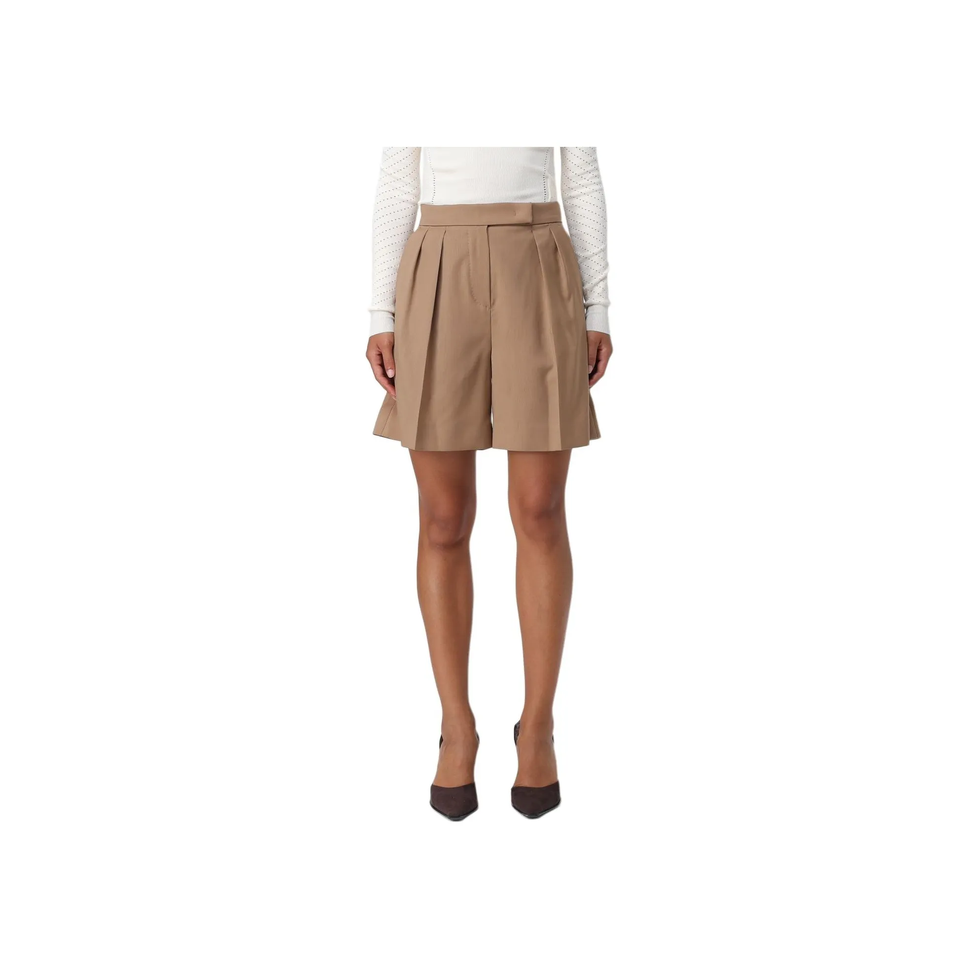 Max Mara Jessica Pleat Detailed Shorts