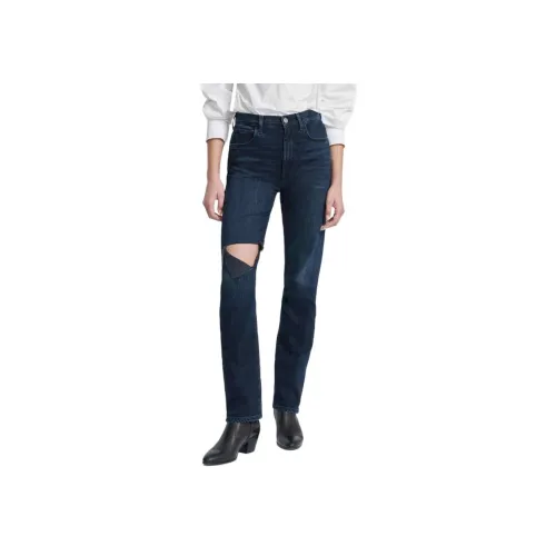 SEVEN FOR ALL MANKIND Женские джинсы синего цвета