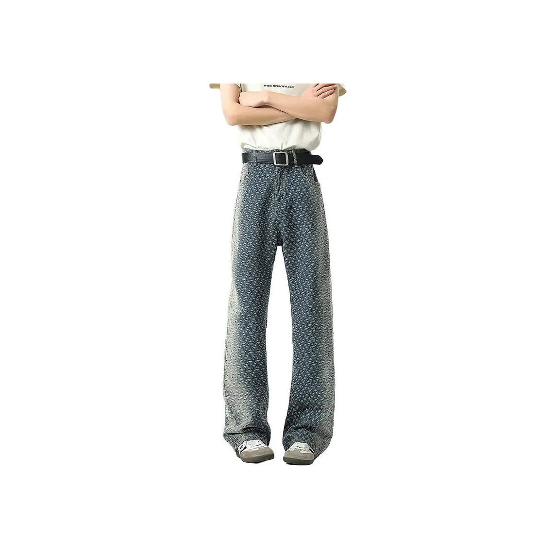 HANLICHEN Blue Men's Jeans HANLICHEN Синий Мужские Джинсы