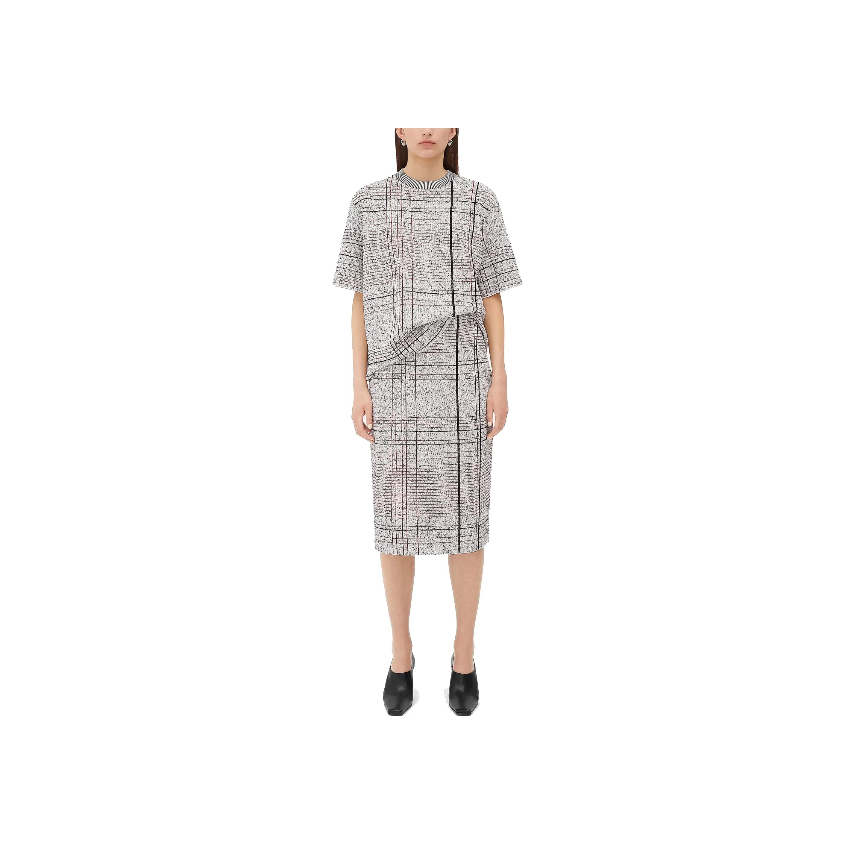Bottega Veneta FW24 Casual Long Skirt Women's Gray