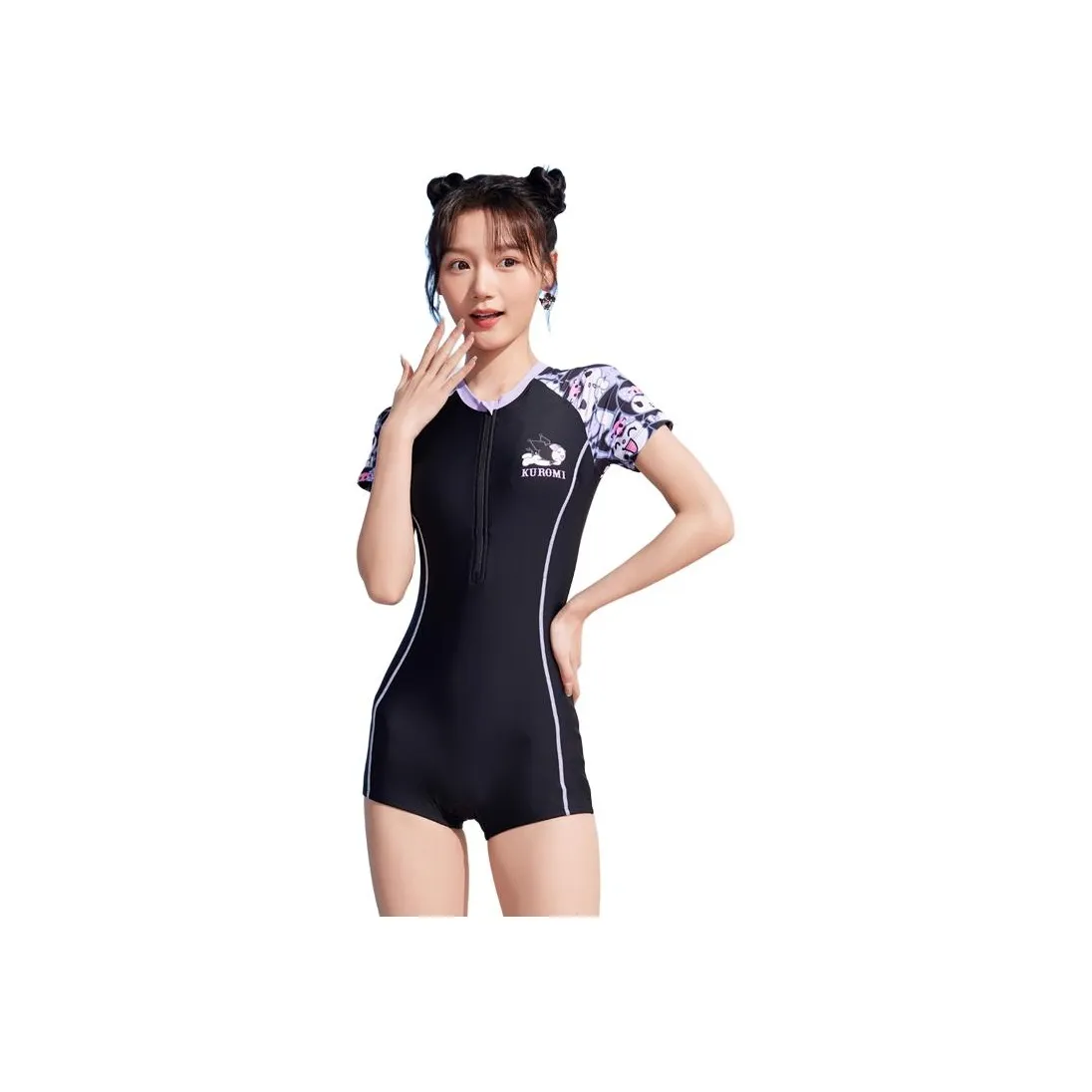 ZOKE x SANLIOU,LIANMINGKUAN One piece Swimsuit Women's Black/Pink Purple