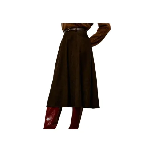 TKY SHOP Коричневая женская повседневная длинная юбка