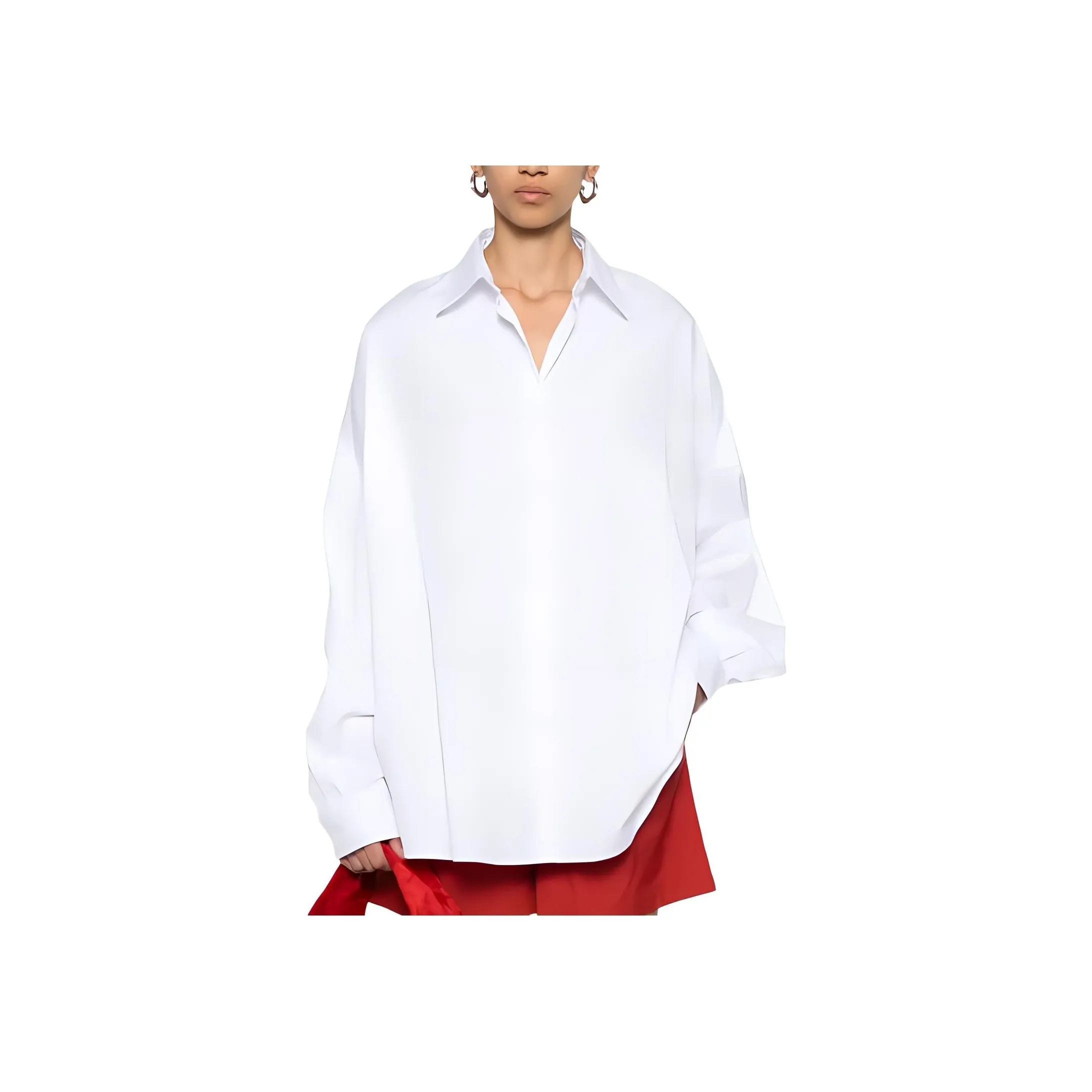 DRIES VAN NOTEN Oversized Button Up Shirt White