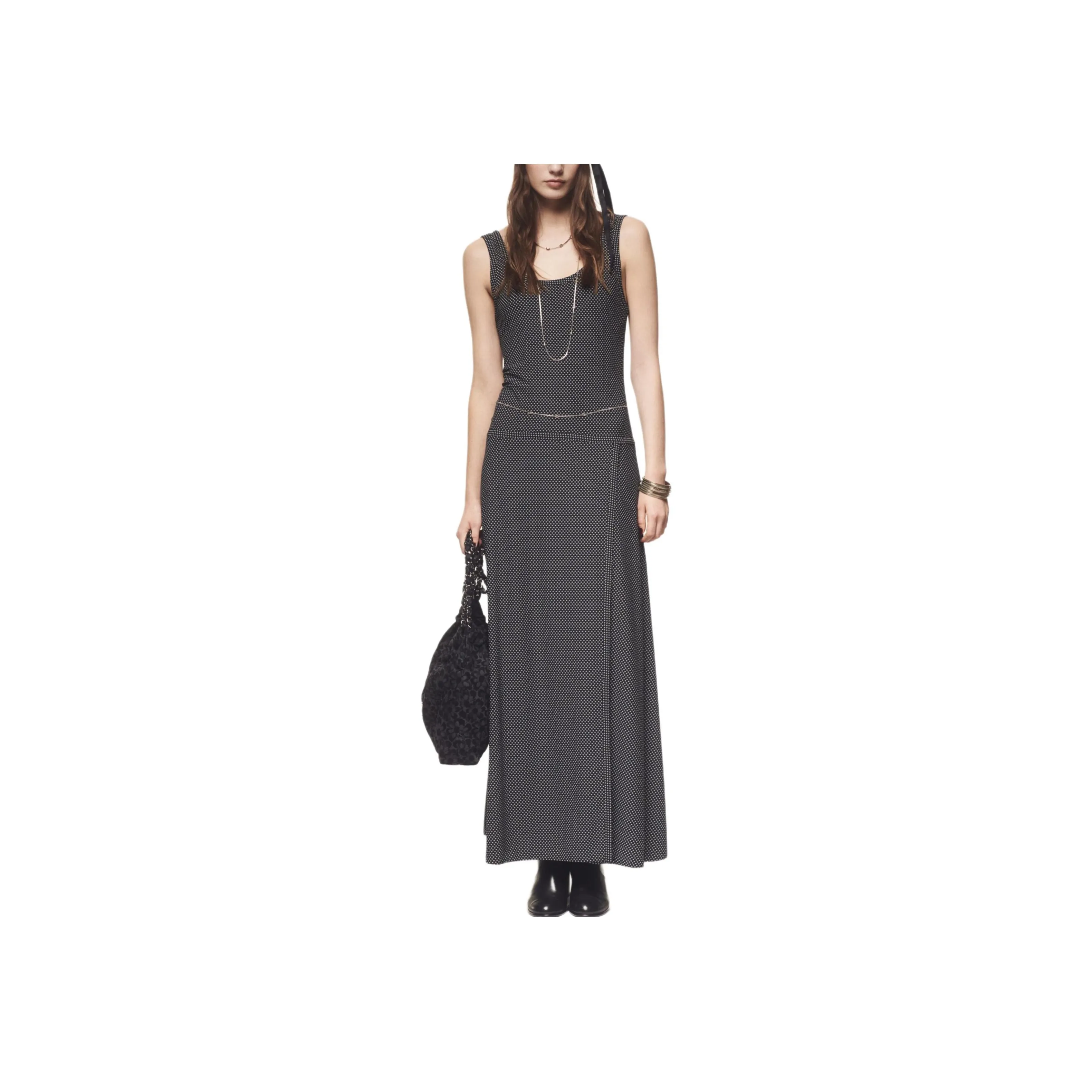CHANEL FW24 Slip Dresses Women's Gray