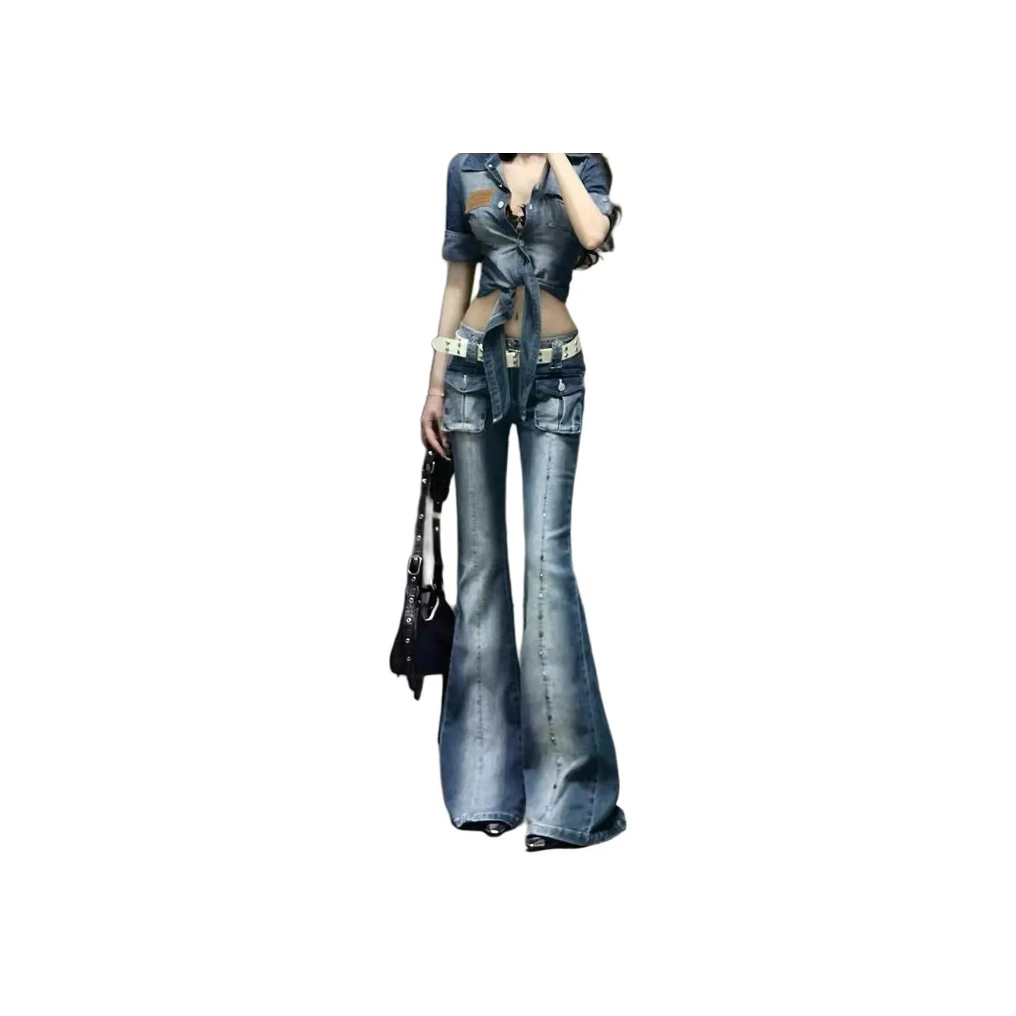 ZXBY Blue Women's Jeans ZXBY Синий Женские Джинсы