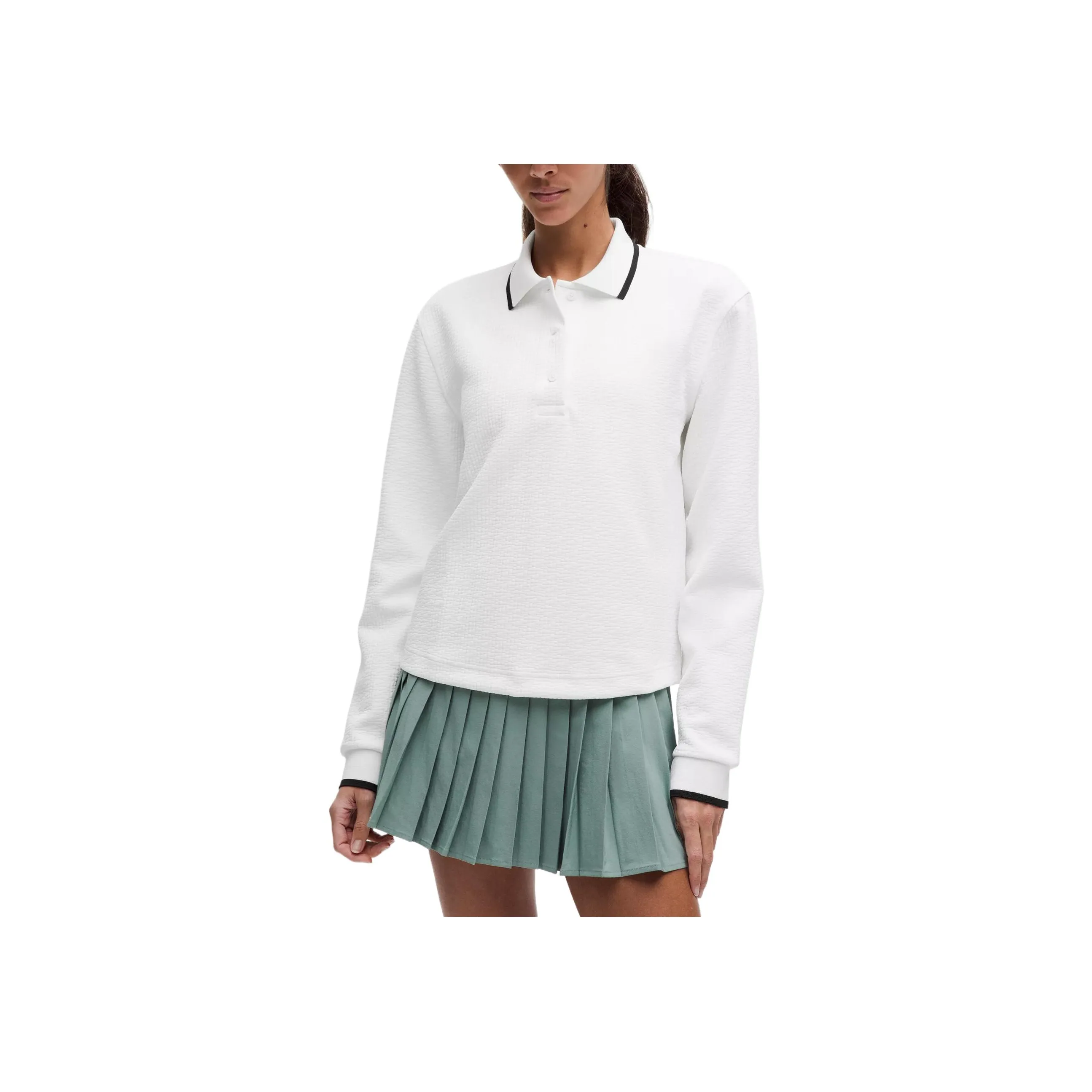 Lululemon TexturedLong Sleeve Polo Shirt Women's