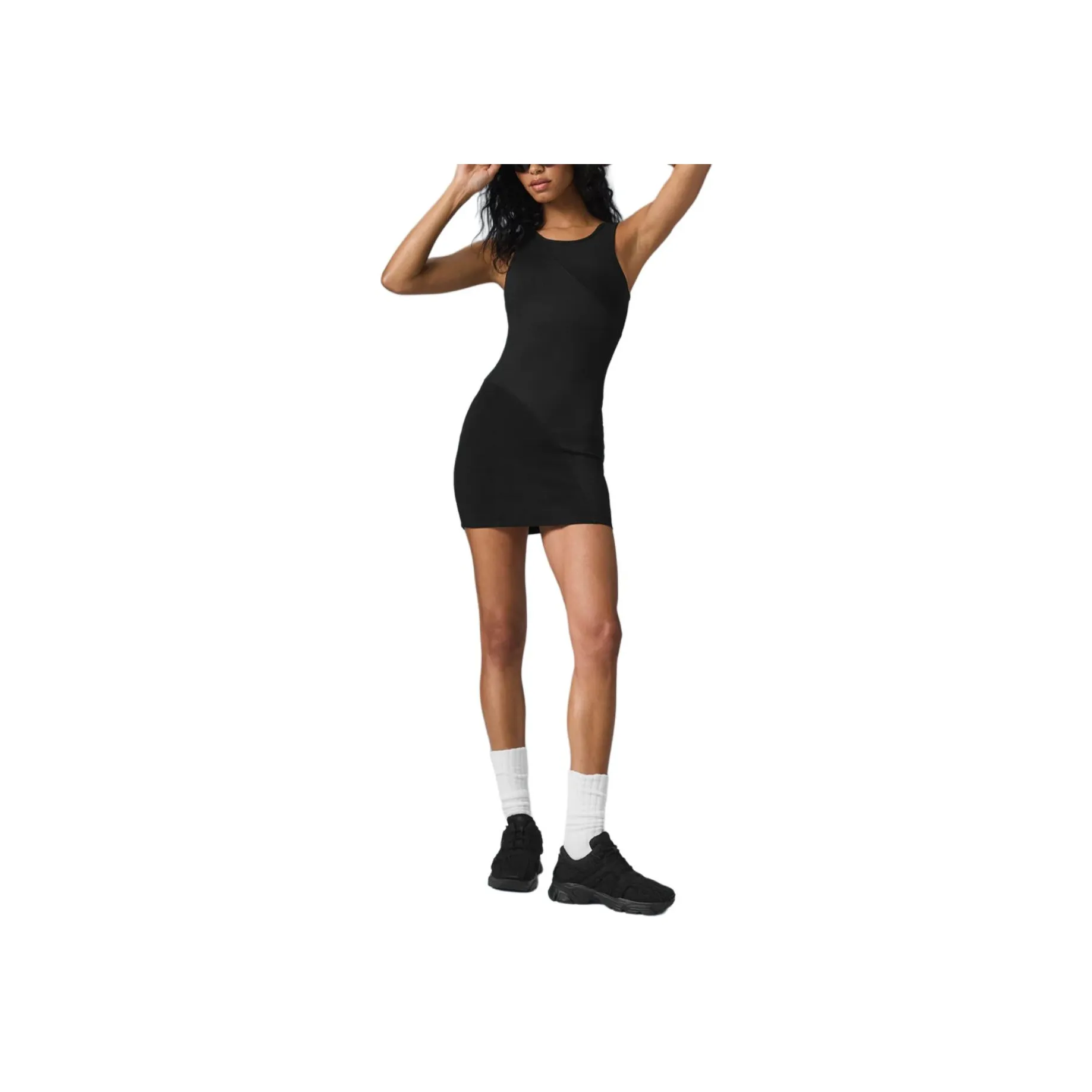 Alo Yoga ALOSOFT SUNBEAM Sleeveless Dress Women's Black