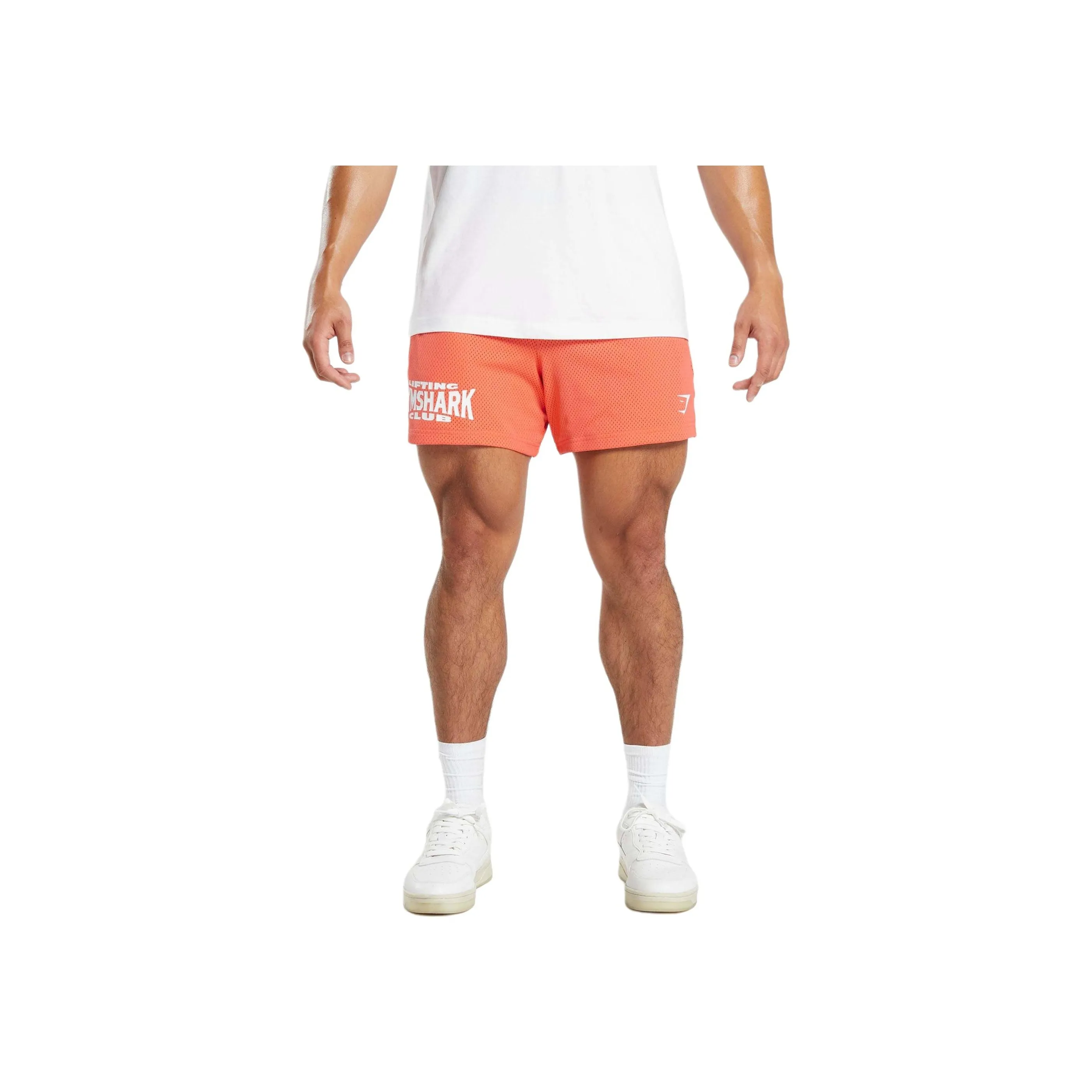 GYMSHARK LIFTING CLUB MESH 5' SHORTS Casual Shorts Men's Solstice Orange
