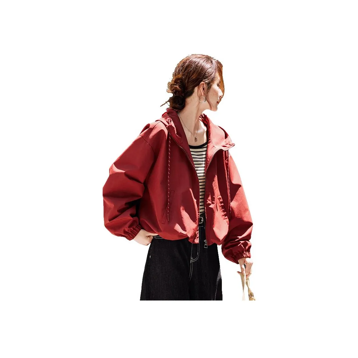 Still Quiet Повседневный Loose Fit Универсальный Укороченное Пальто Женское