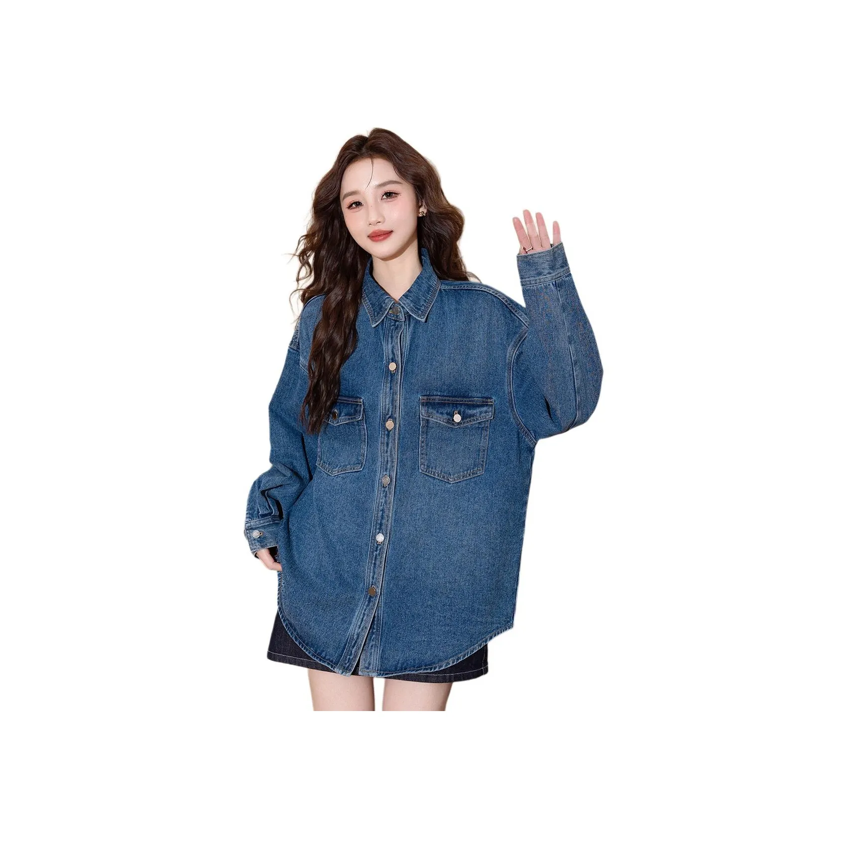 Tonlion Средне-голубые Женские Рубашки