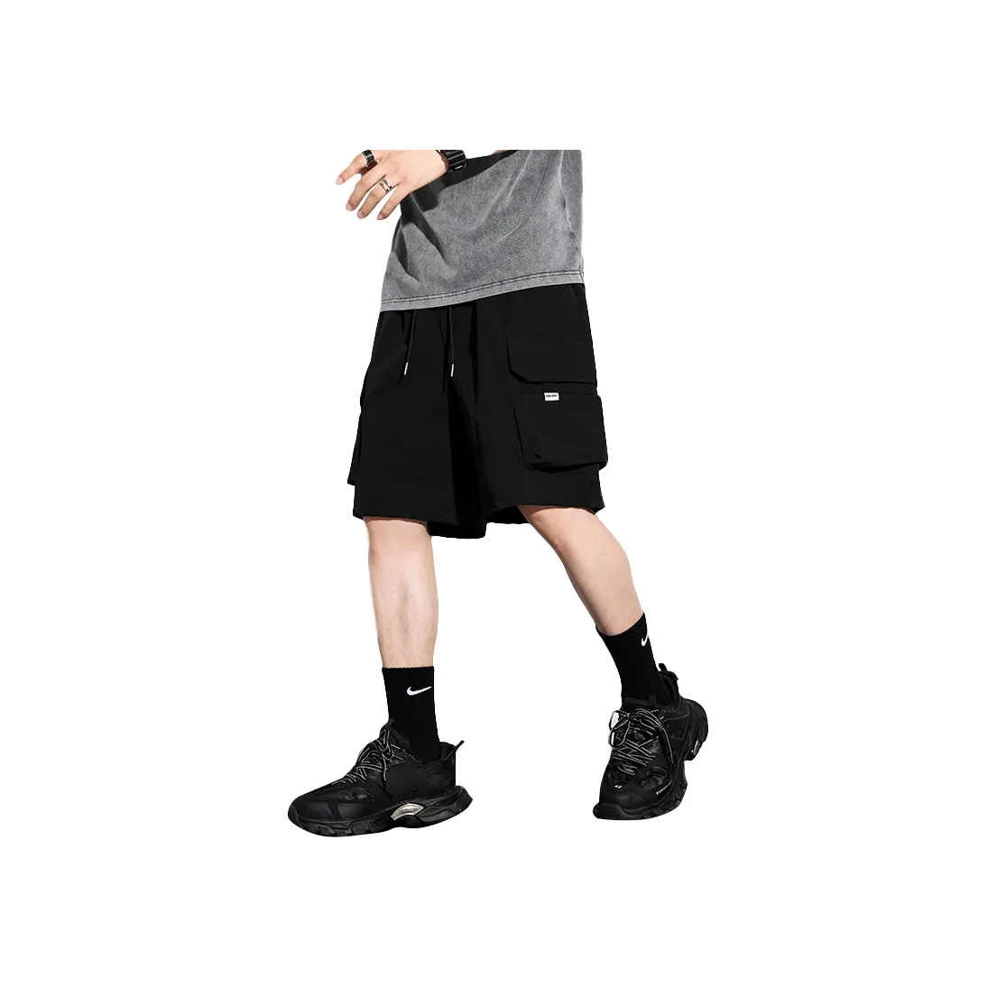 ALEXANDRO FRATELLI Cargo Shorts Men's Black