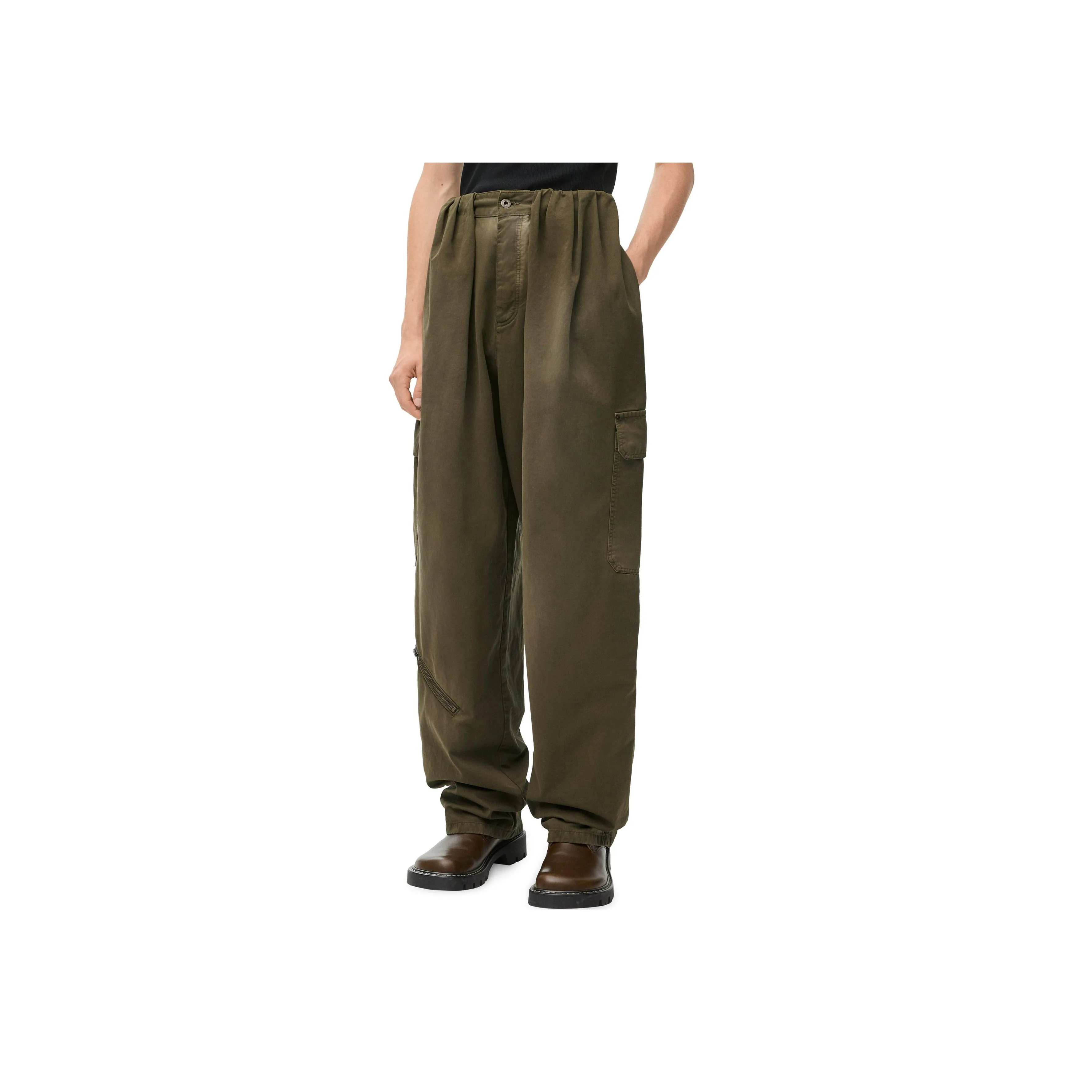 LOEWE Balloon SS25 Cargo Pants Men's Khaki Green
