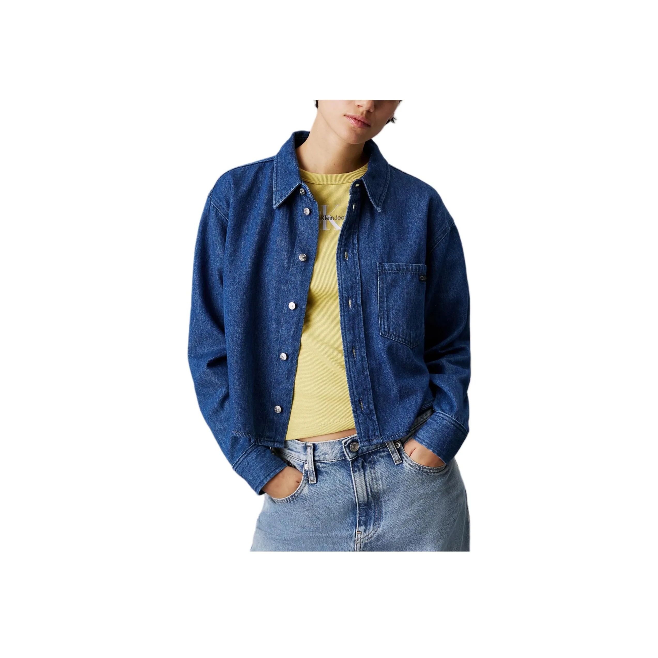 CALVIN KLEIN Shirt Europe Version Women's Bright Blue