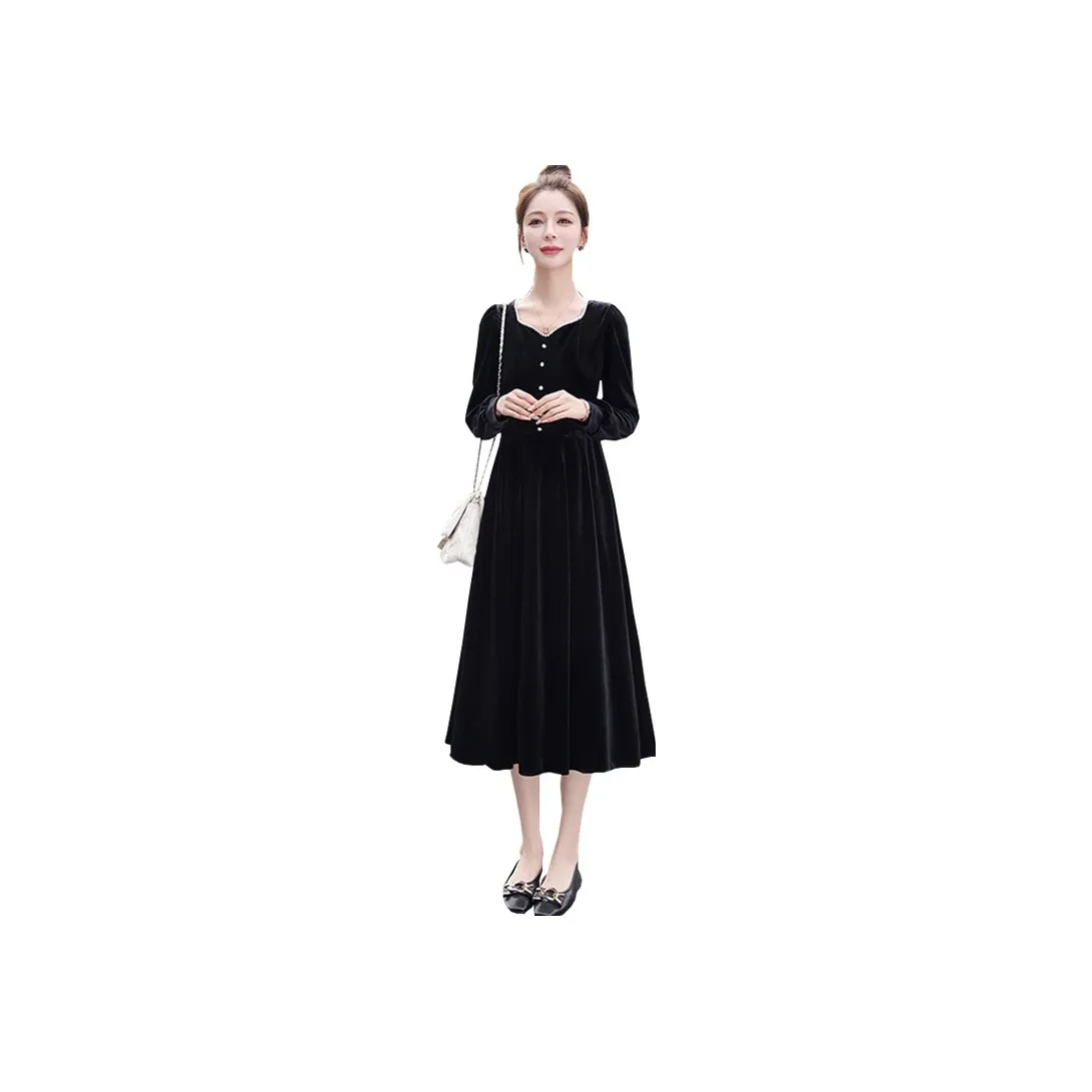Cypress House Long Sleeved Dress Women's Black