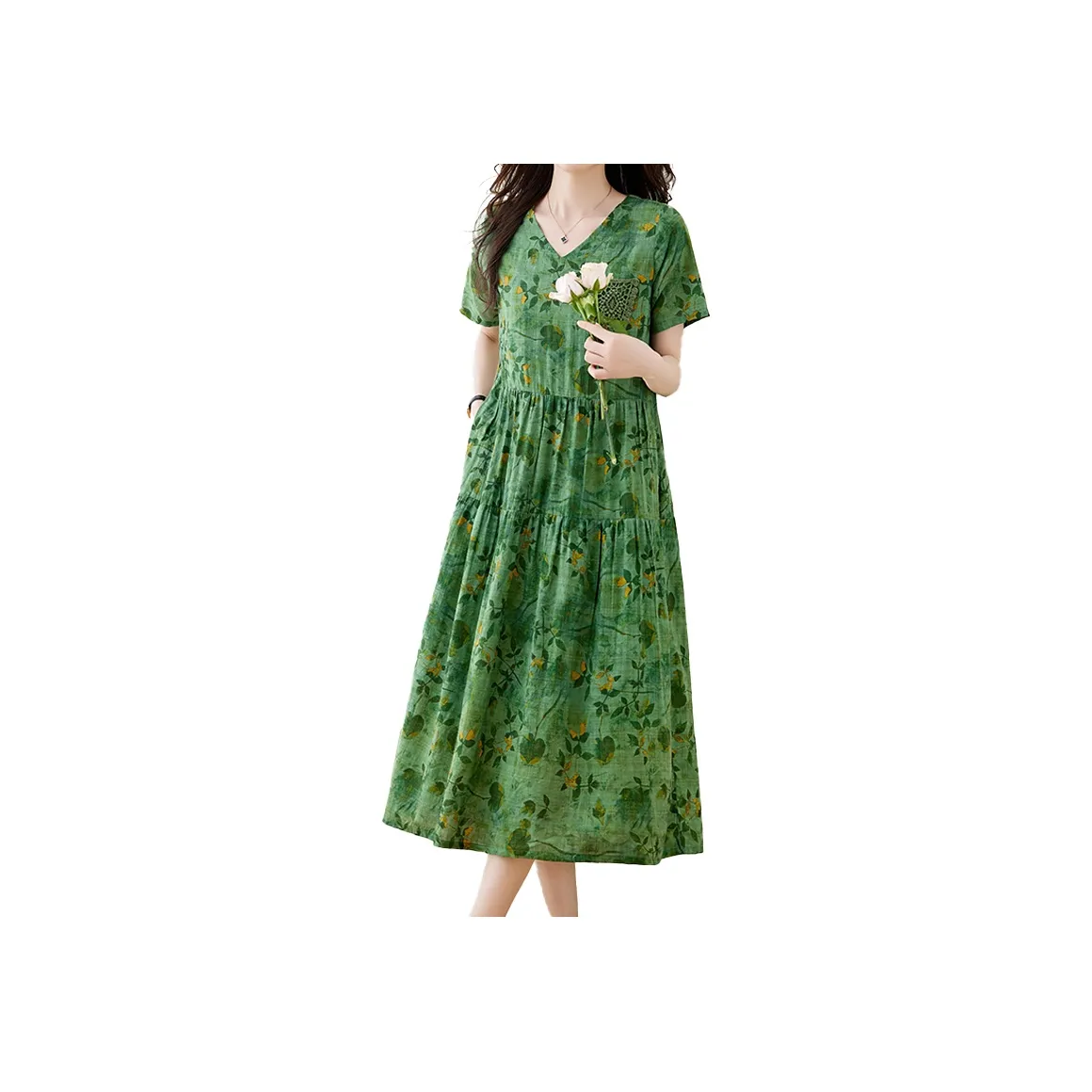 Mapping Short Sleeved Dresses Women's Green