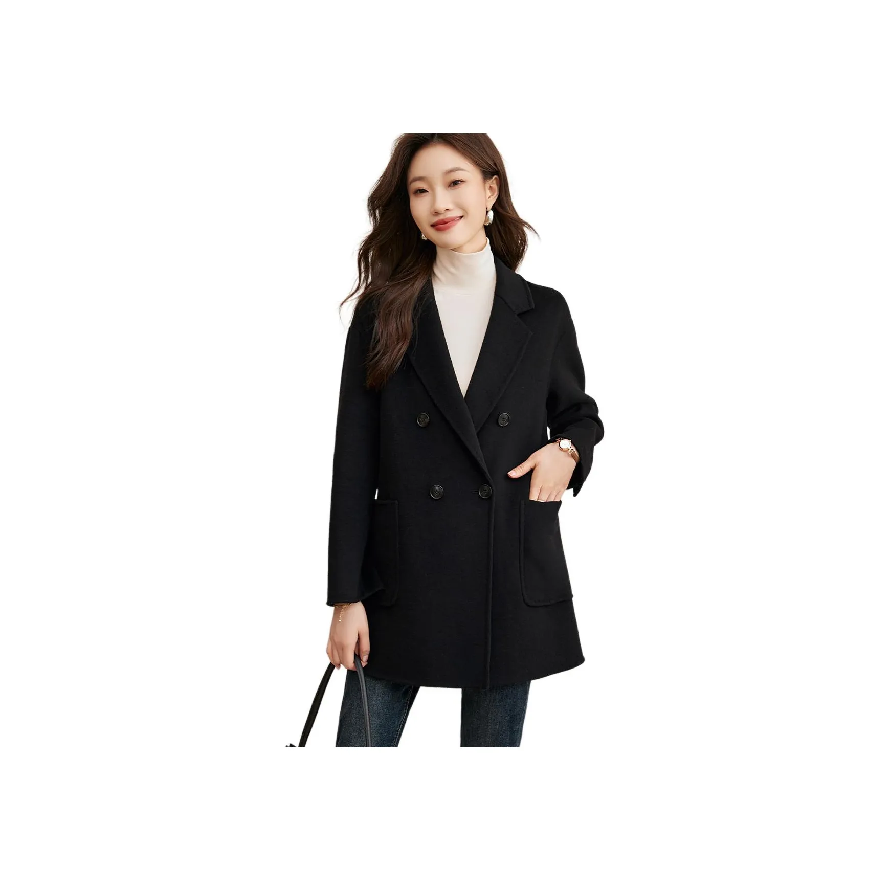 Mo Han Yi Mei Пальто Женское Черное