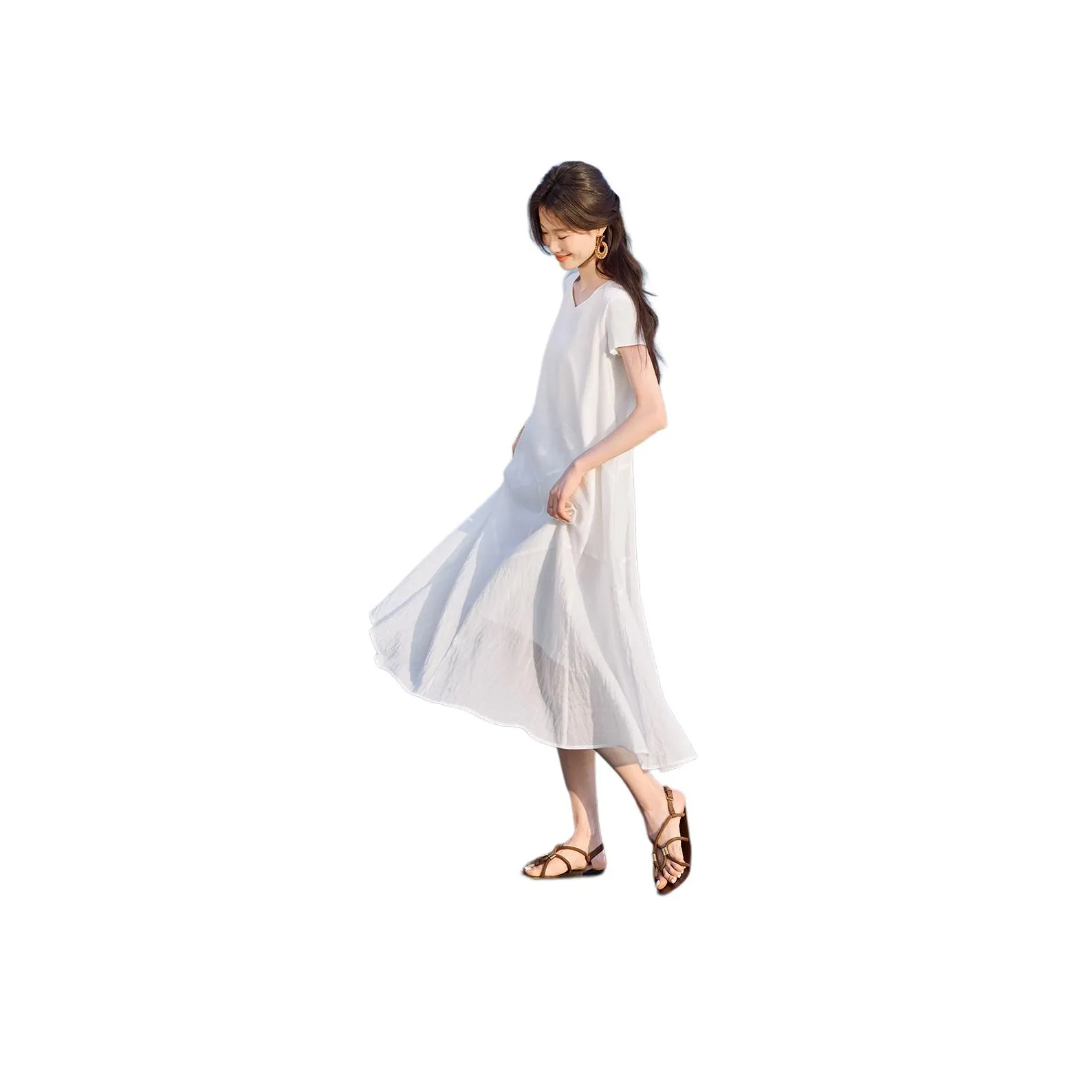 Mo Han Yi Mei Без рукавов Платье Женское