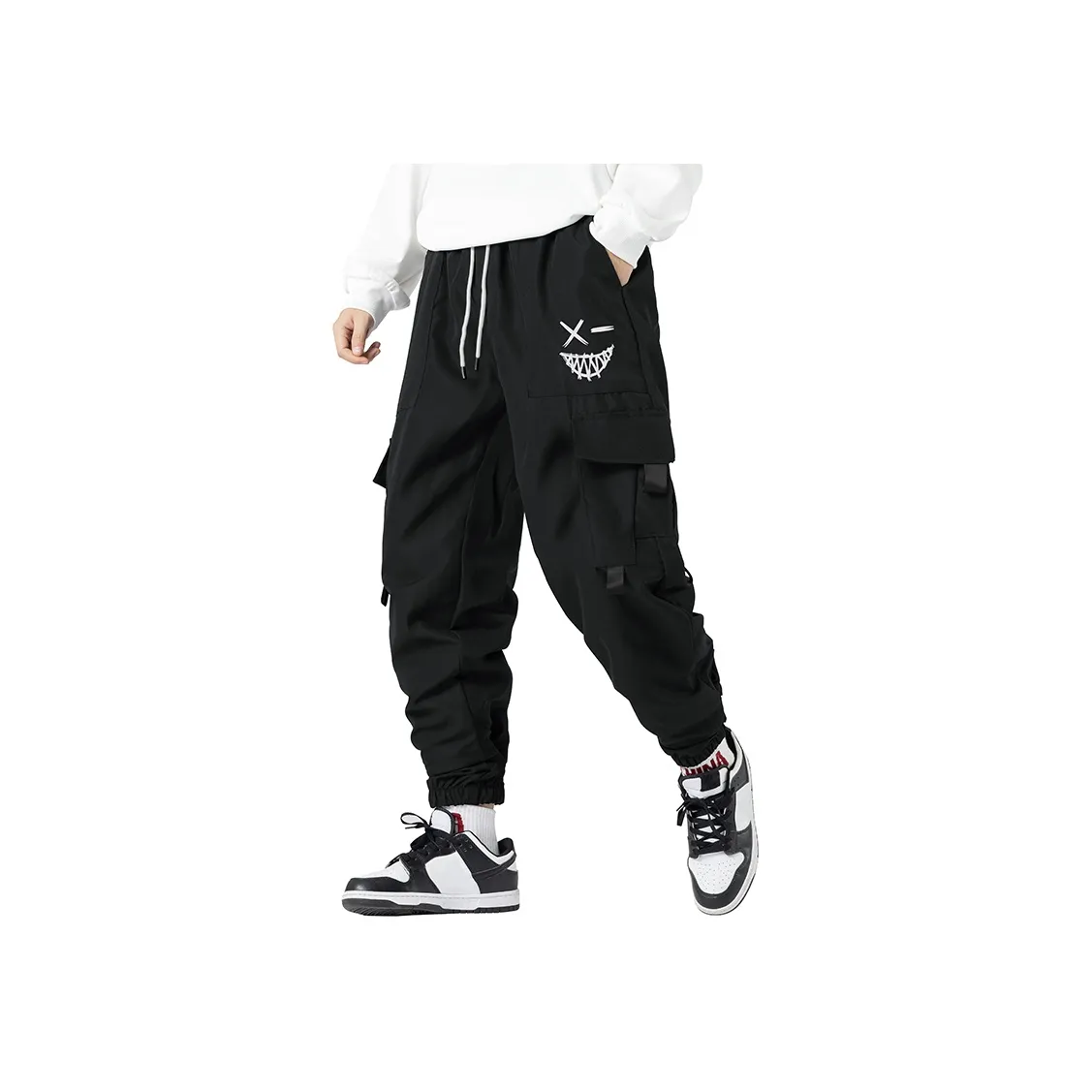 NEXTOUR Черные унисекс брюки карго