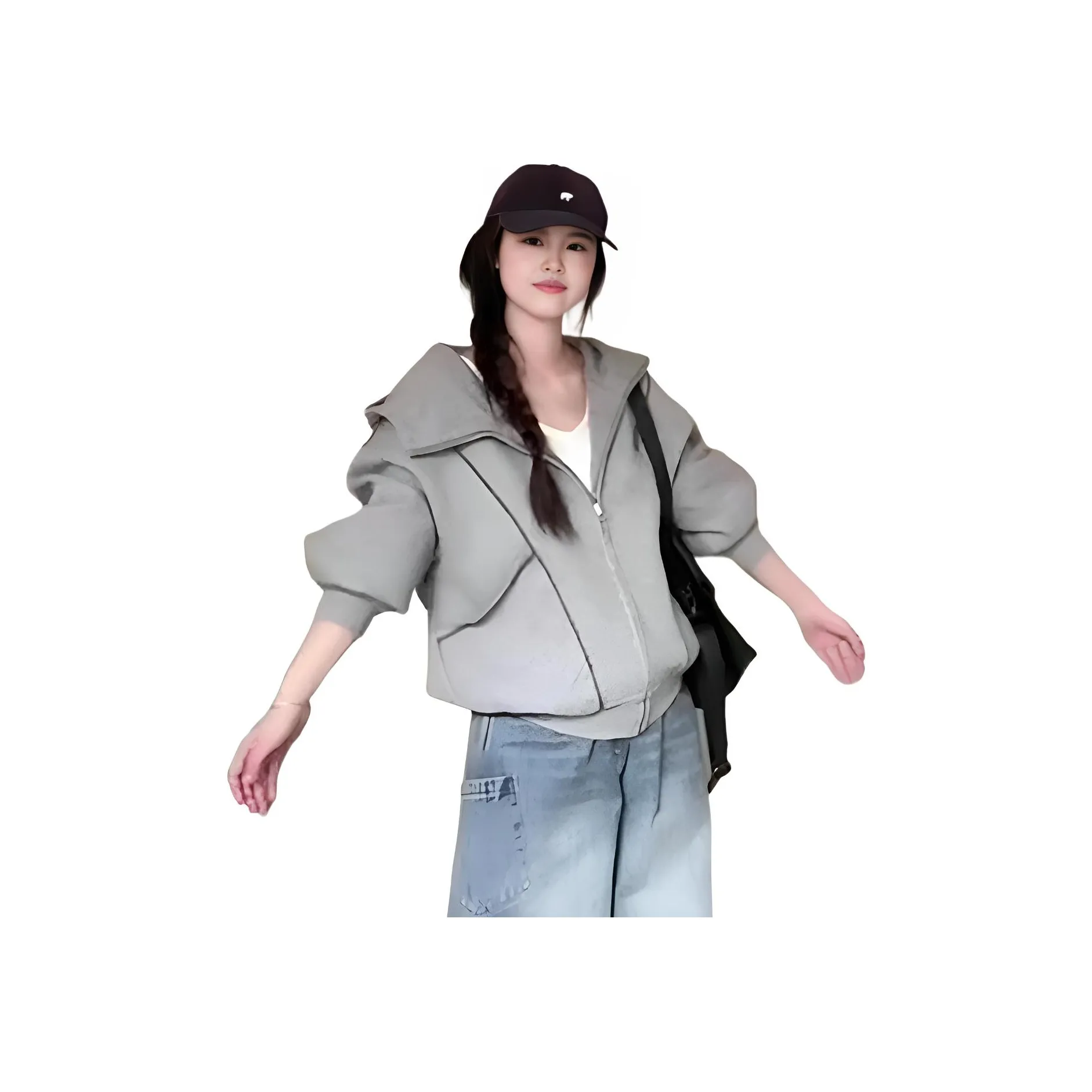 MUCCHIC Серый Женский Свитшот