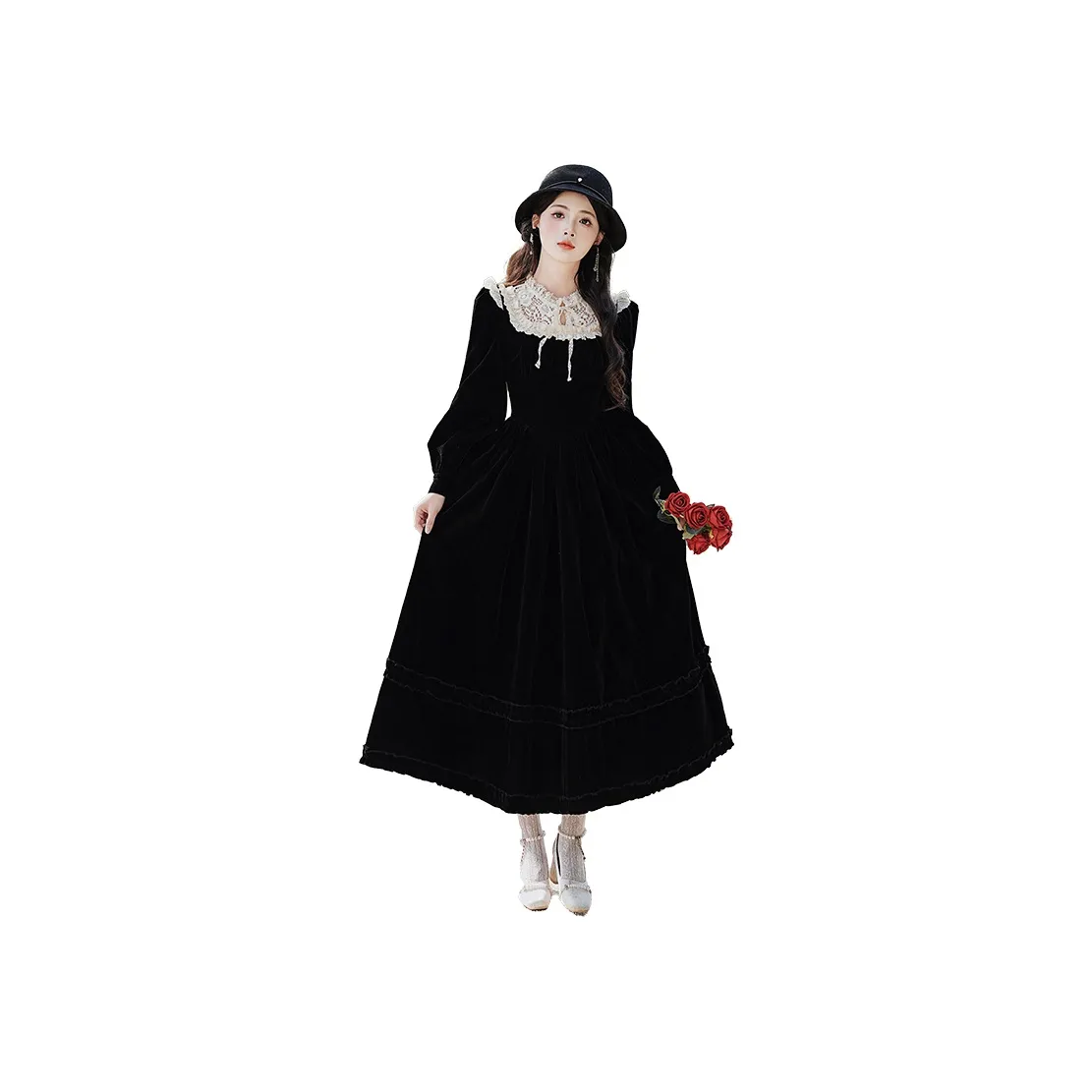 MORii Длинное платье с длинными рукавами женское