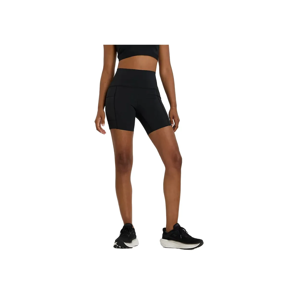 New Balance совместные Sleek Pocket спортивные шорты женские черные