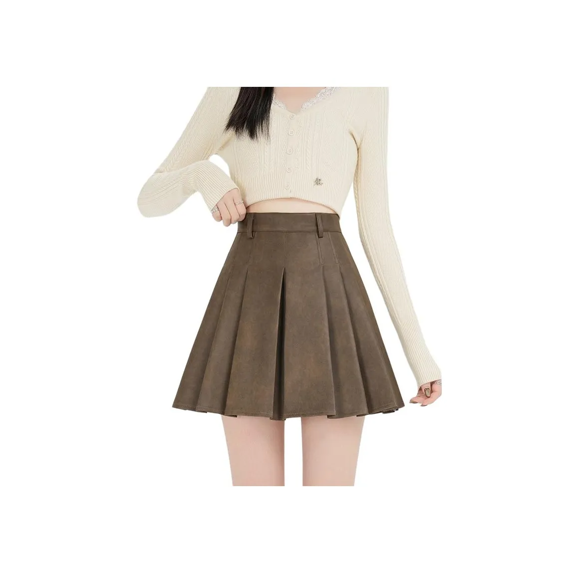 Кожаные короткие юбки MM женские