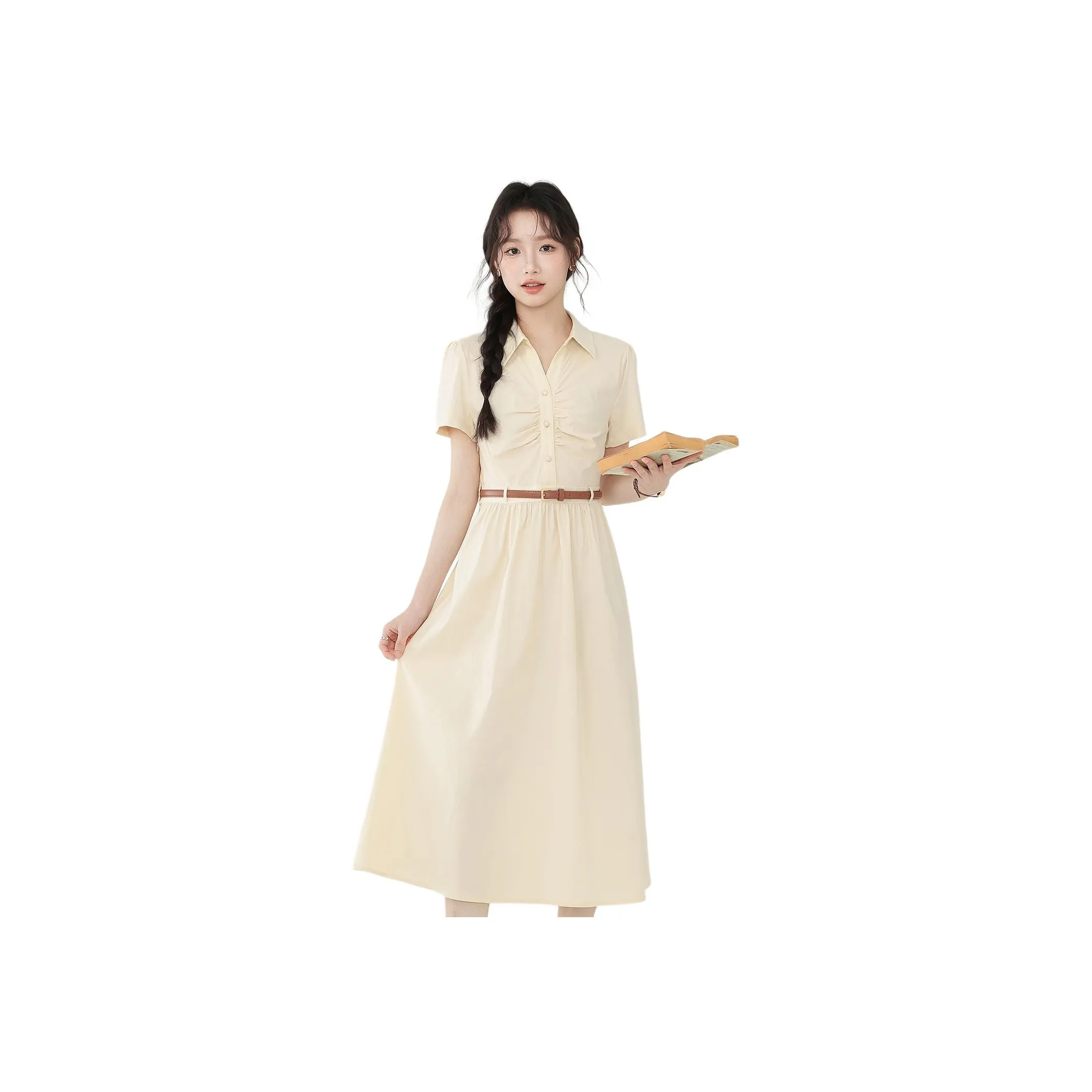 EIDOLON GRAIN Короткий рукав Платье Женское