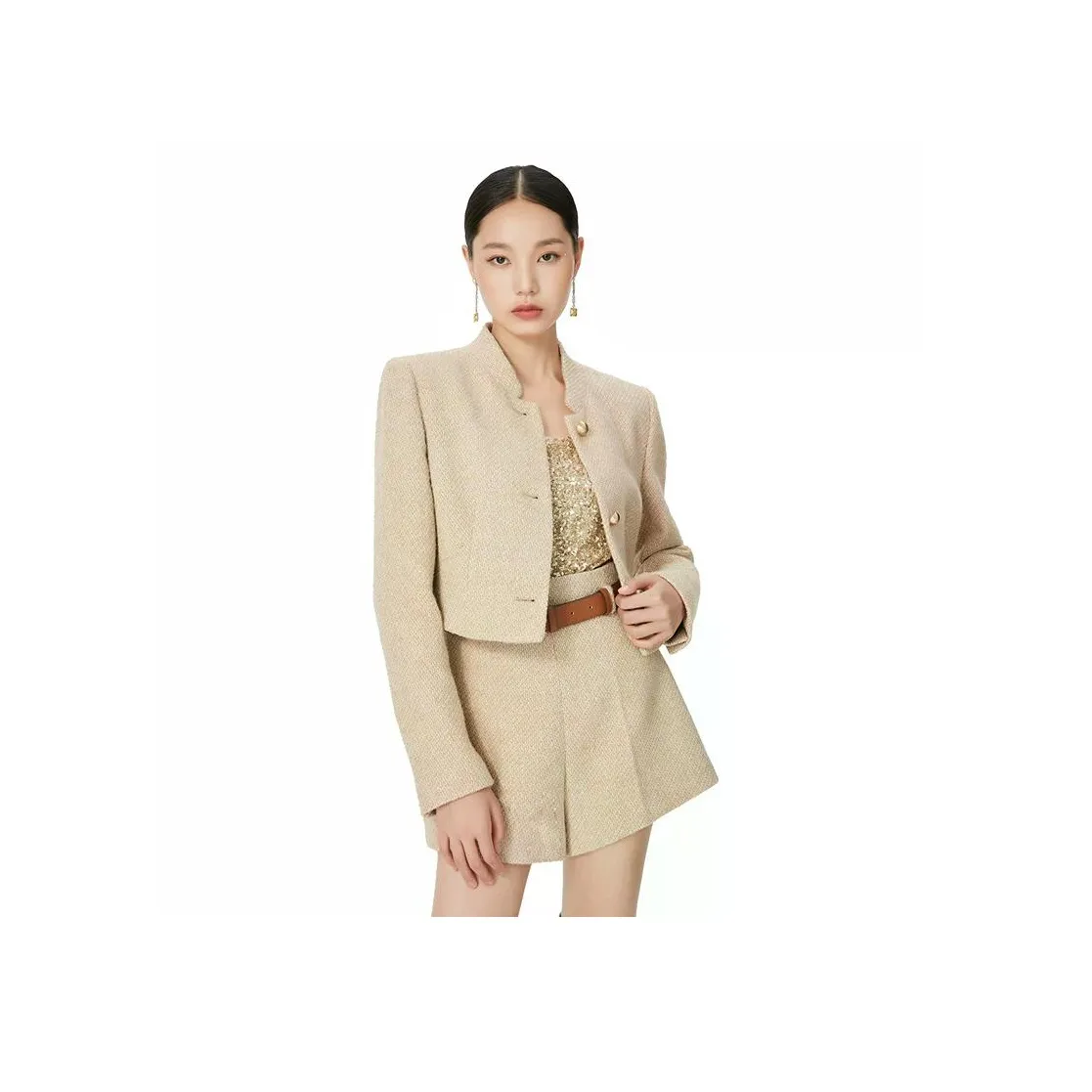 Caroline Шампанское золото Женские Деловые костюмы