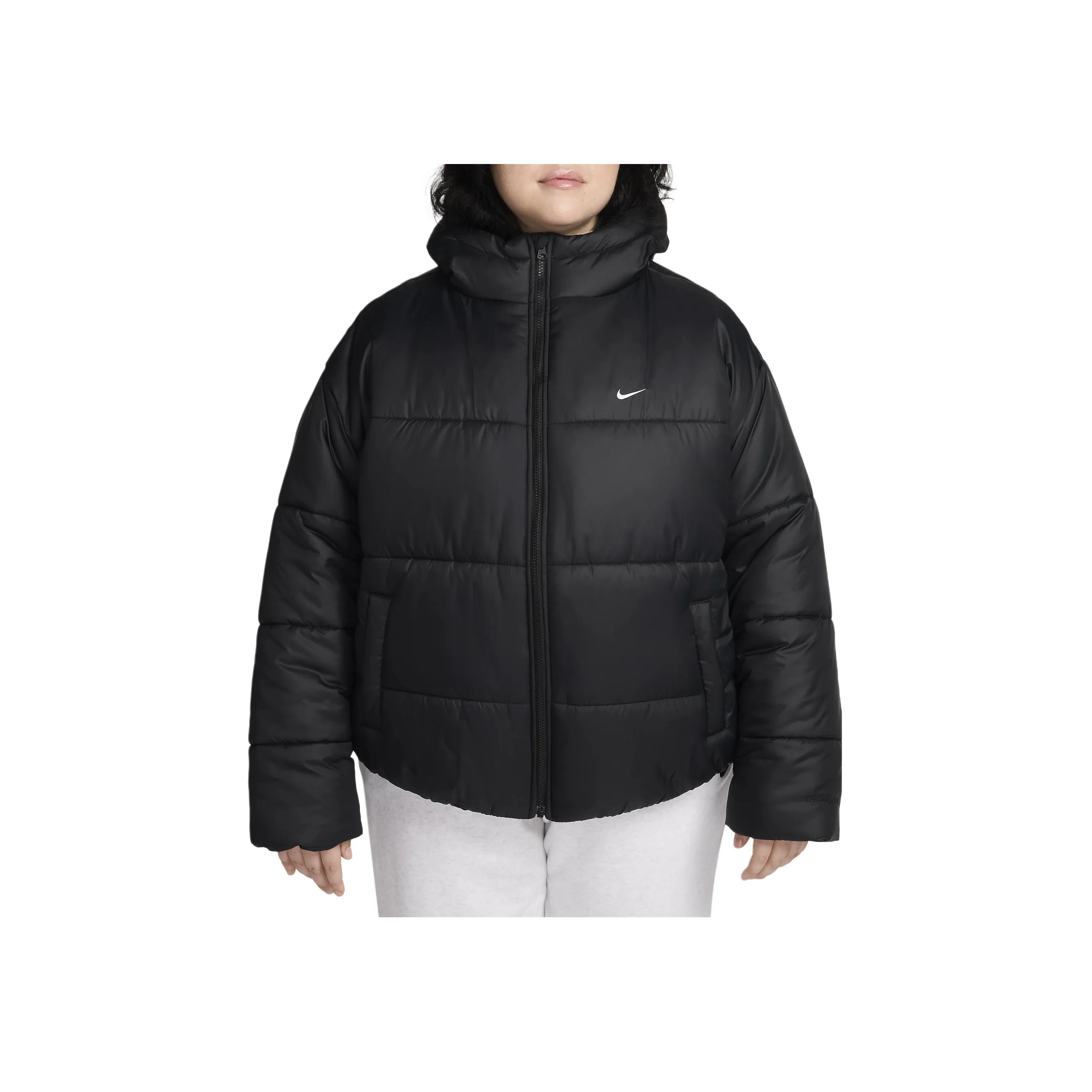Nike Sportswear Classic Puffer Women's Therma FIT Loose Hooded Jacket Plus Size