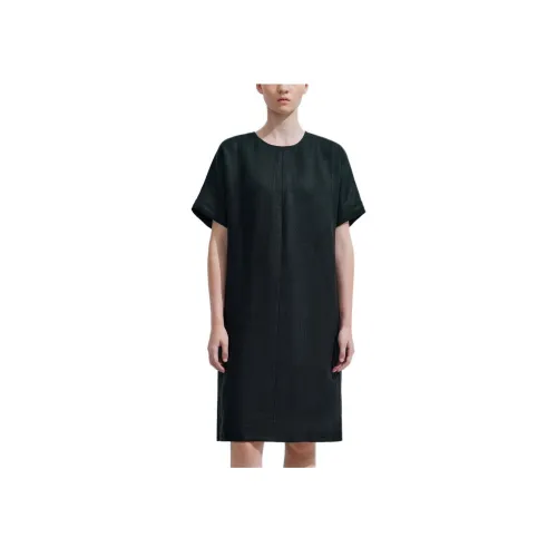 BLUE ERDOS Black Женские Короткие Платья с Рукавами