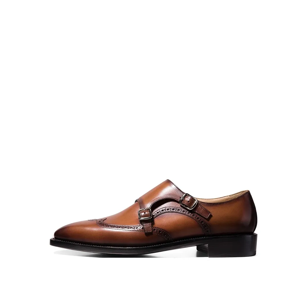 THOM WILLS Dress Shoes Men's Yellow Brown Polished