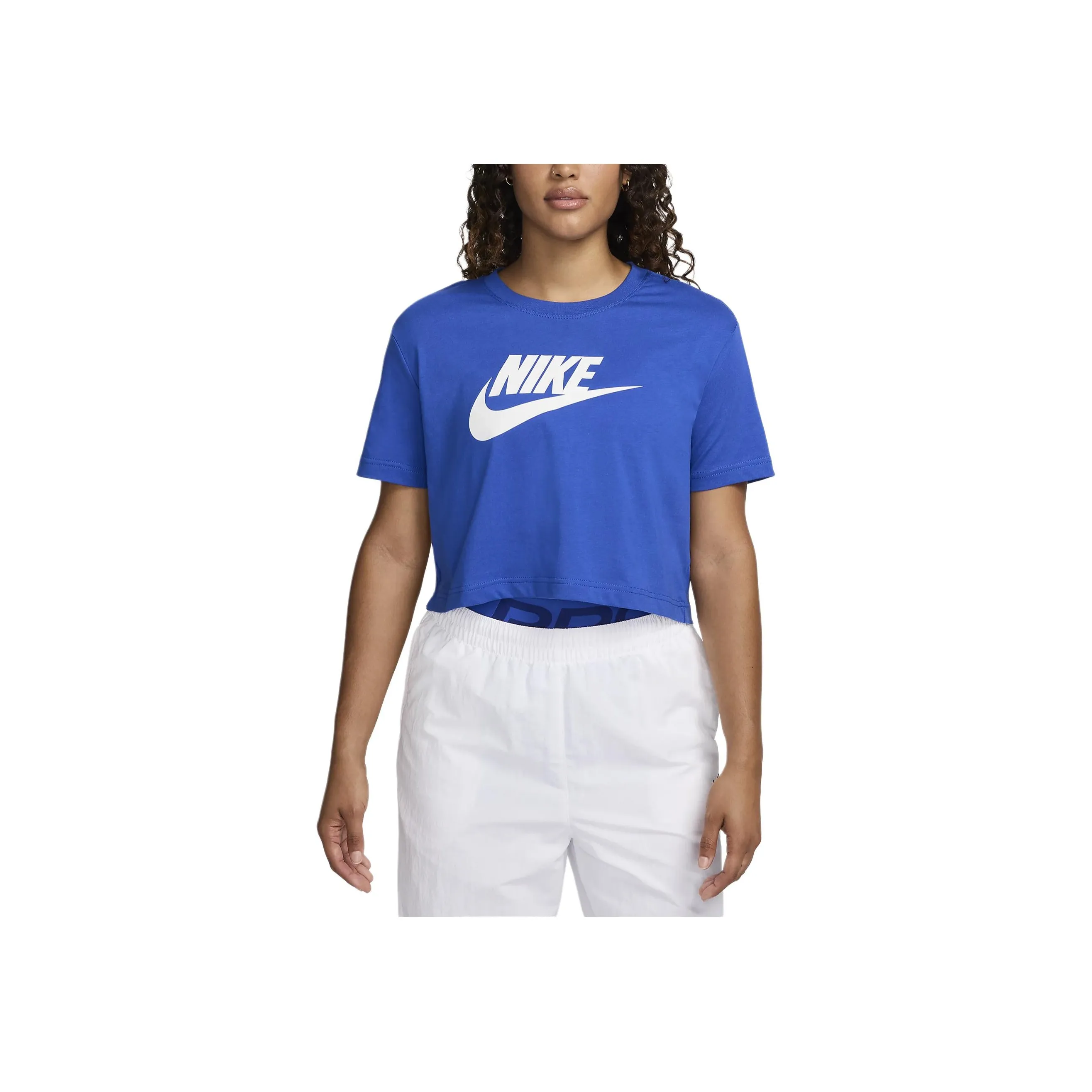 Nike Sportswear Essentials Series Drop Shoulder Sleeve T Shirt Women's Royal Blue