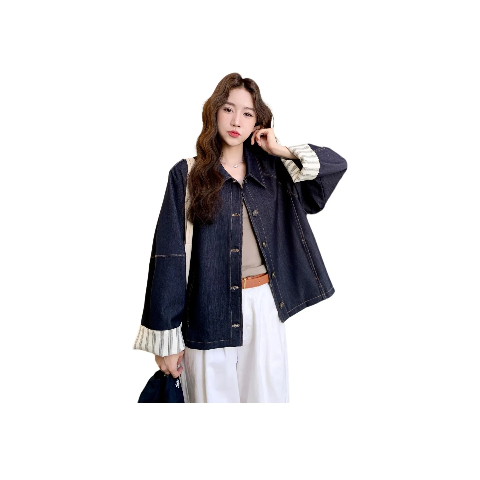 MEXICAN Темно-синий Женские Джинсовые куртки