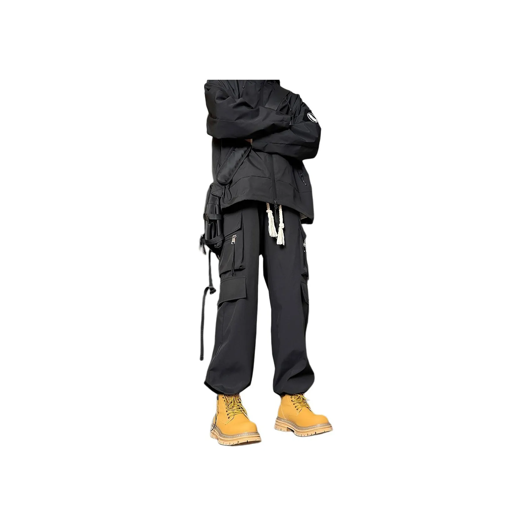 Ganbostore Cargo Pants Unisex Black
