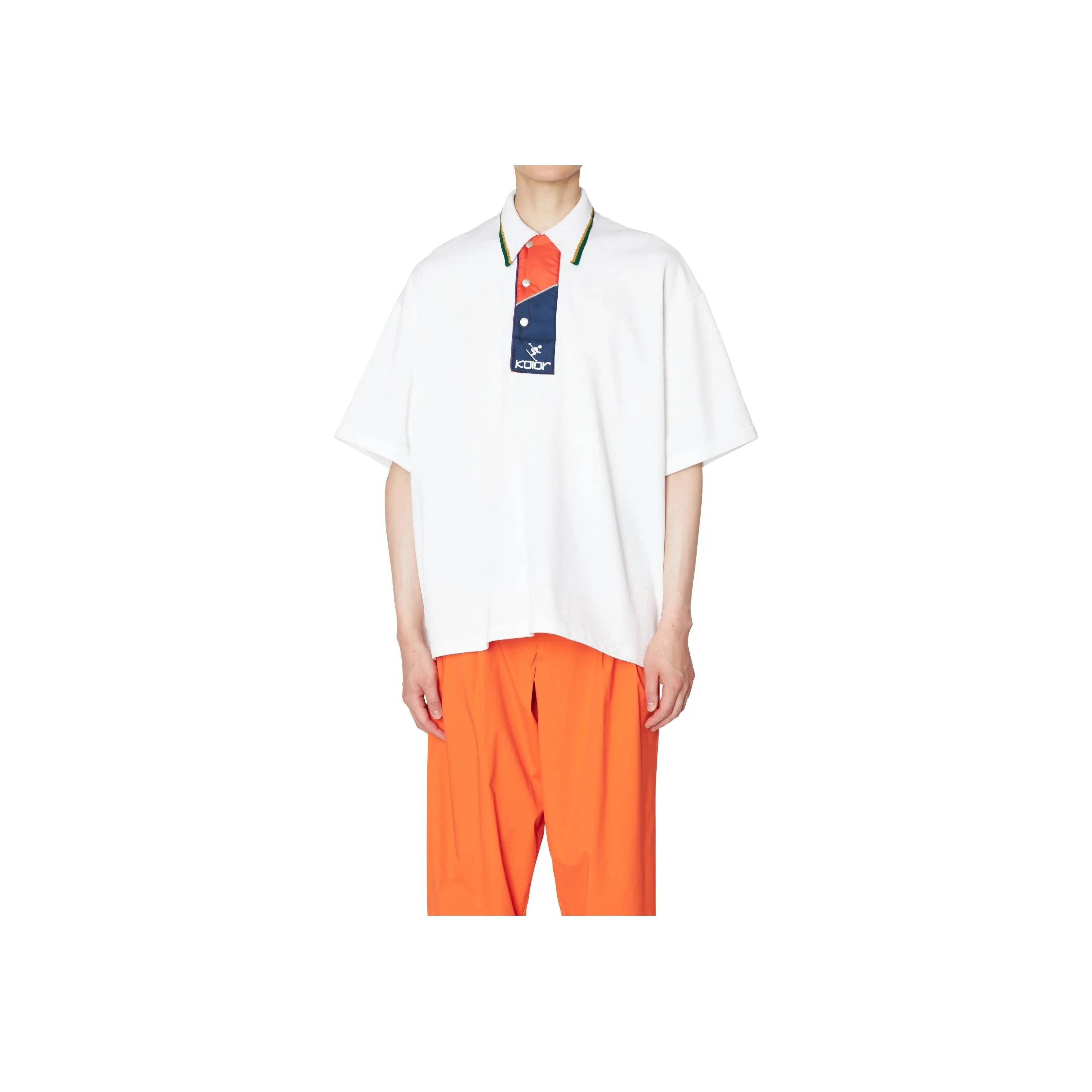 KOLOR Logo embroidered Polo Shirt